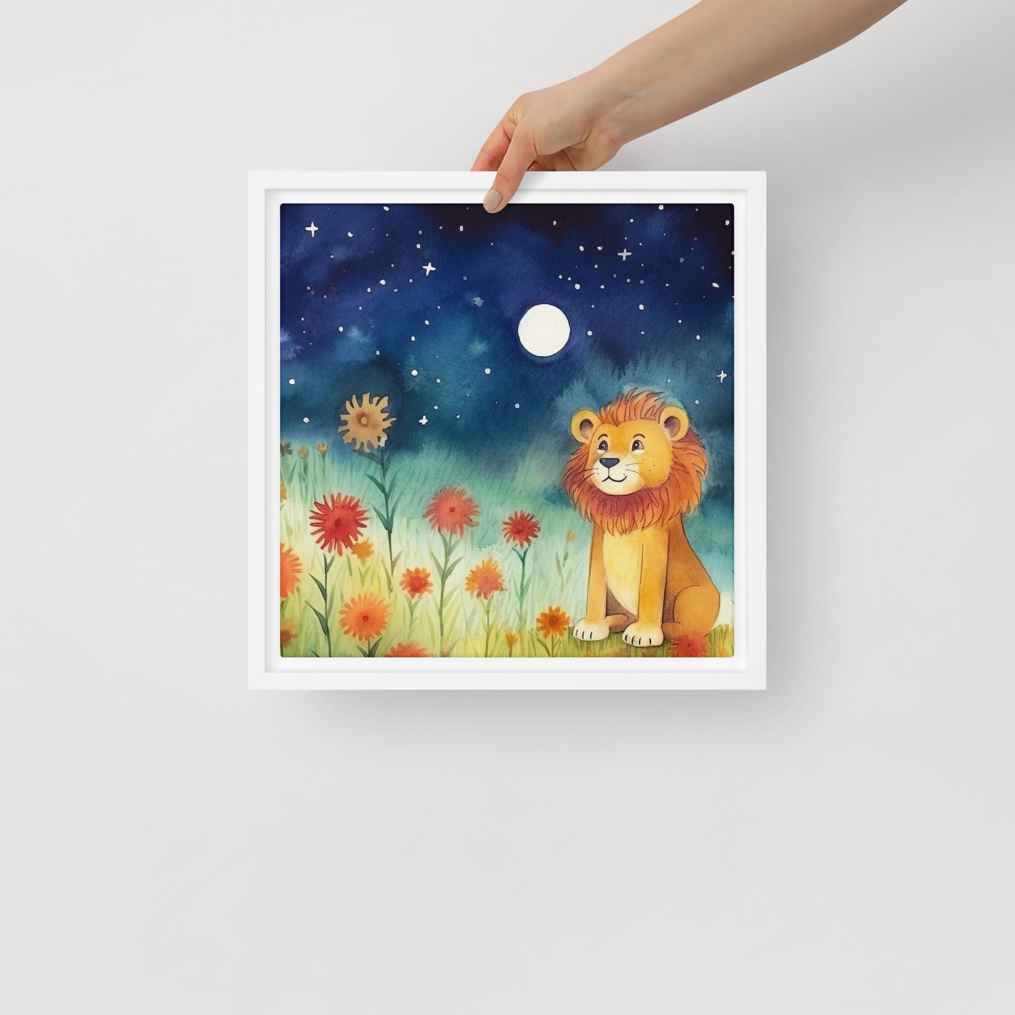 Lion Art Framed Canvas