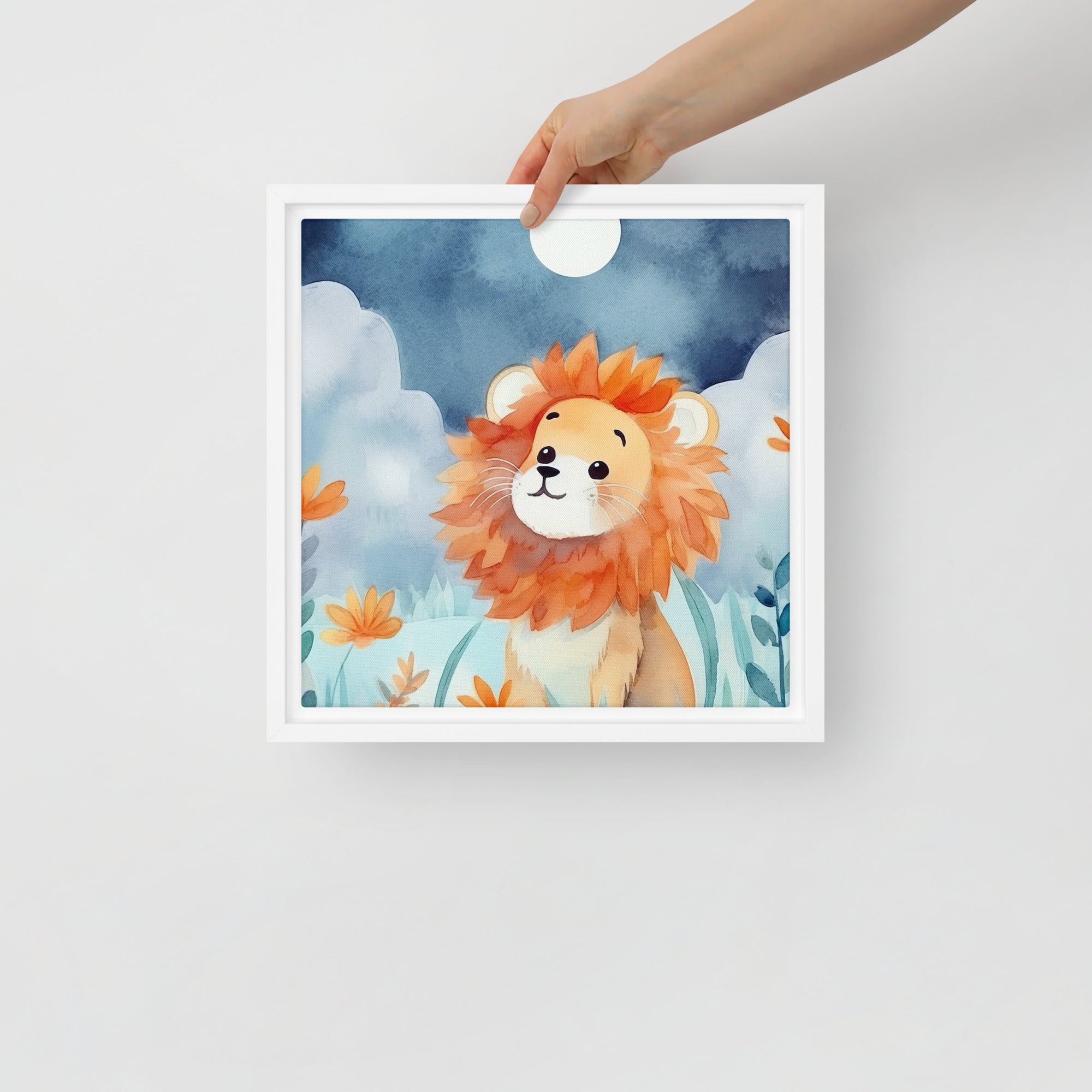 Lion Art Framed Canvas