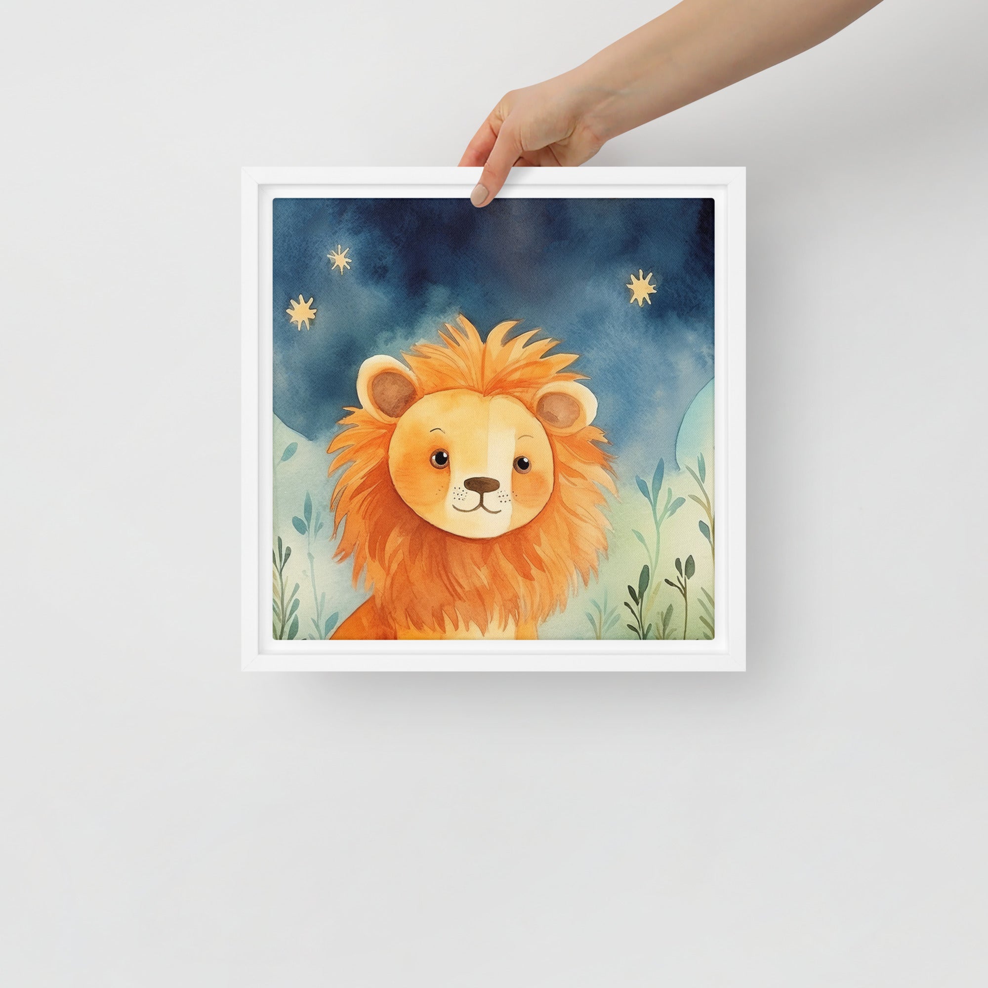 Lion Art Framed Canvas