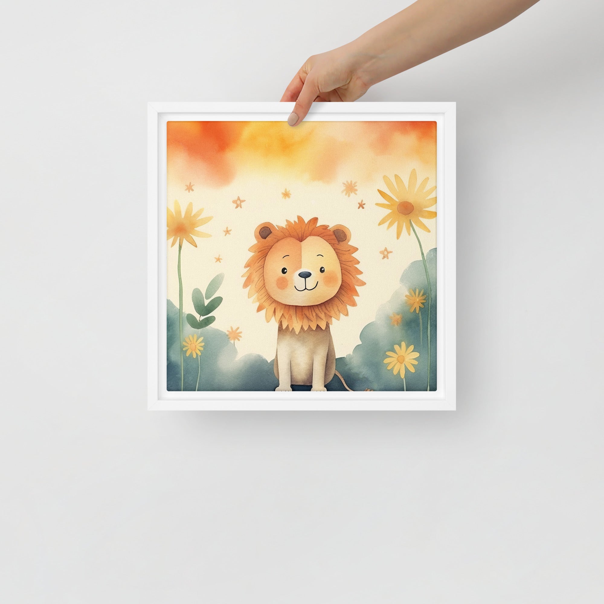 Lion Art Framed Canvas