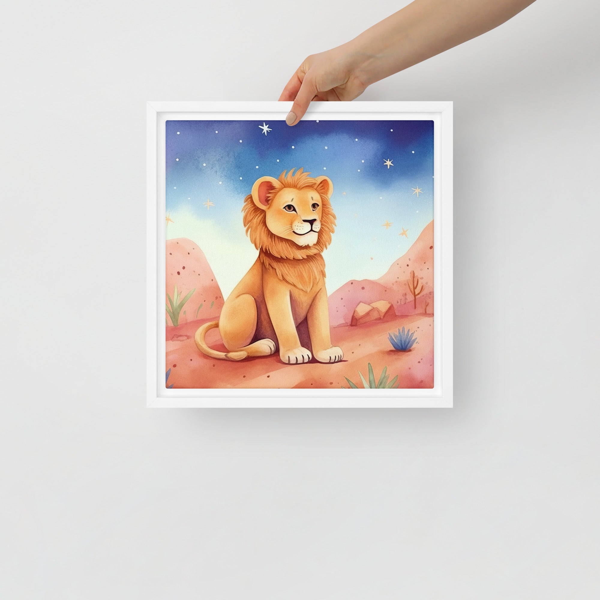 Lion Art Framed Canvas