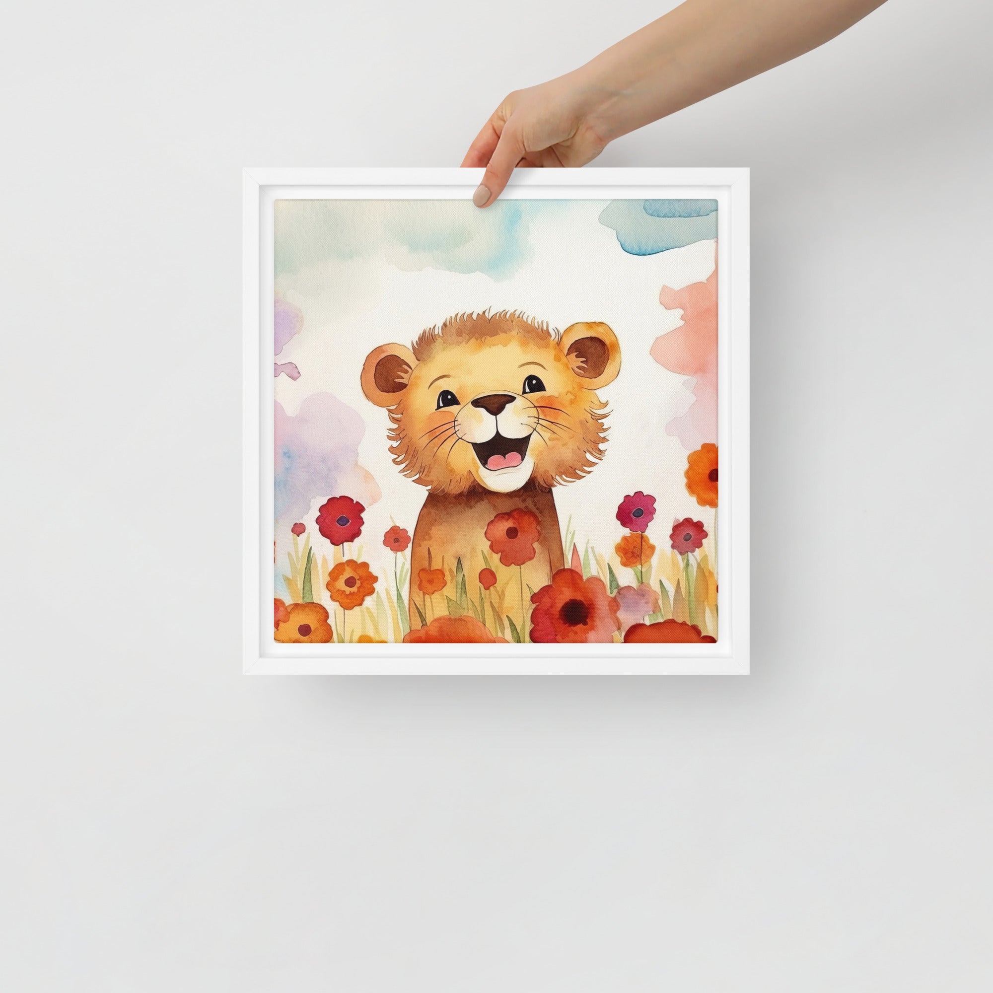 Lion Art Framed Canvas