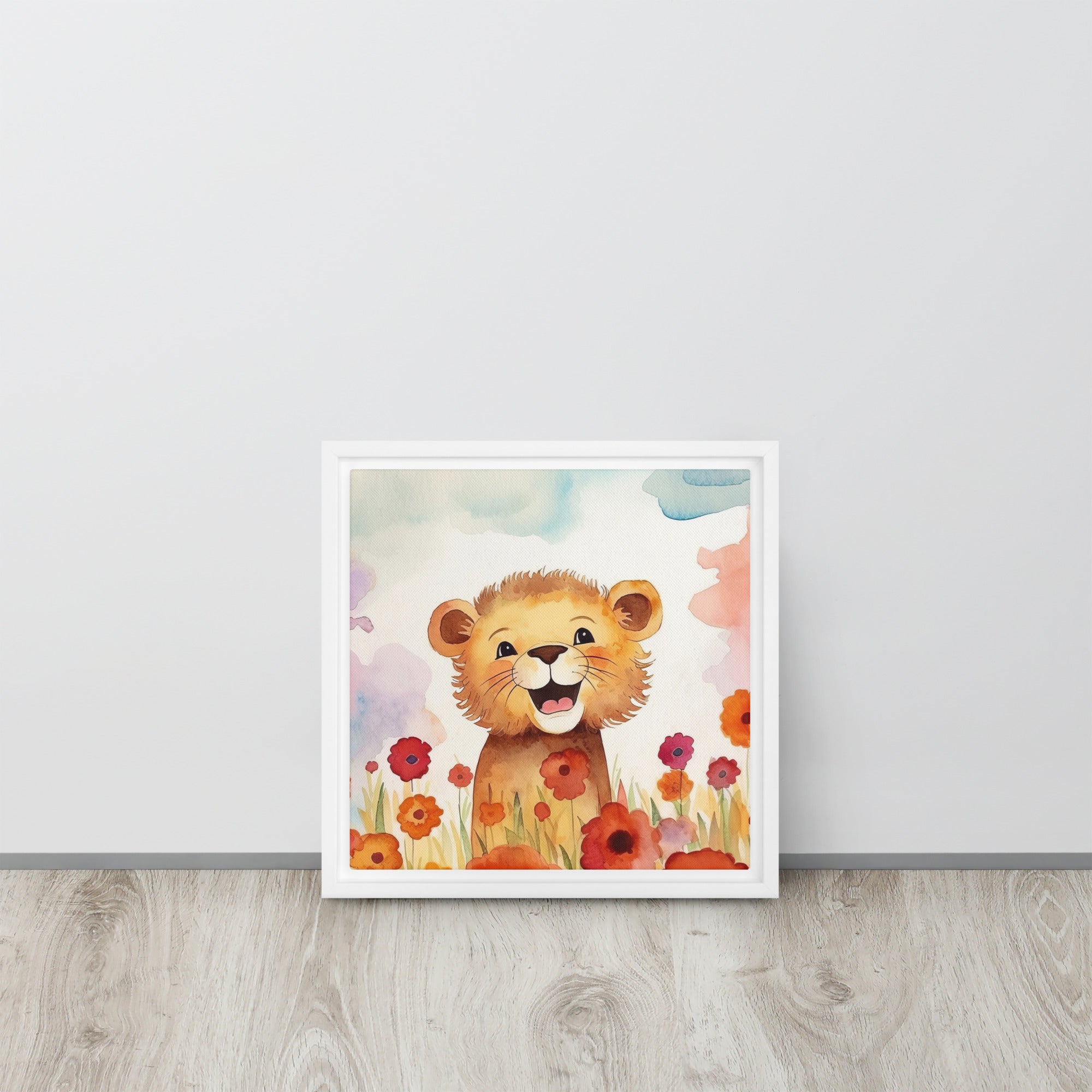 Lion Art Framed Canvas