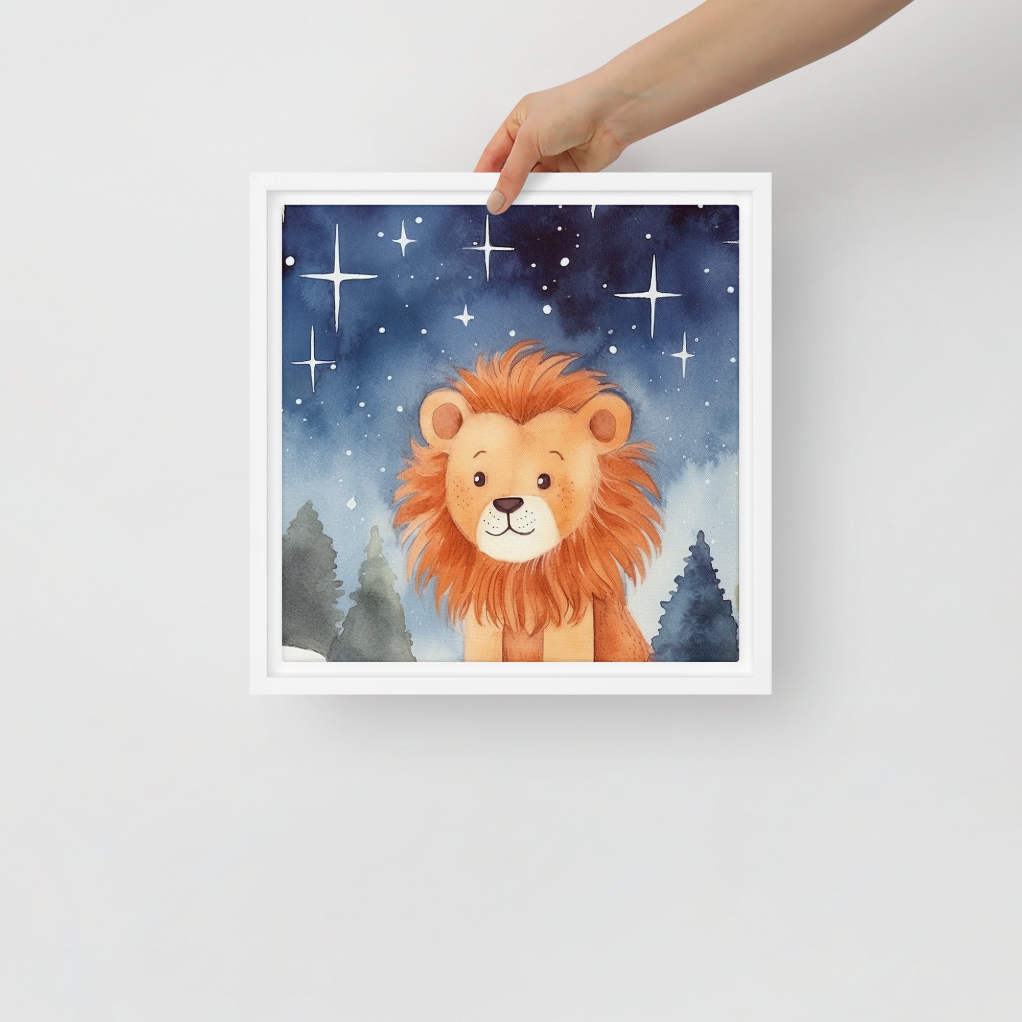 Lion Art Framed Canvas