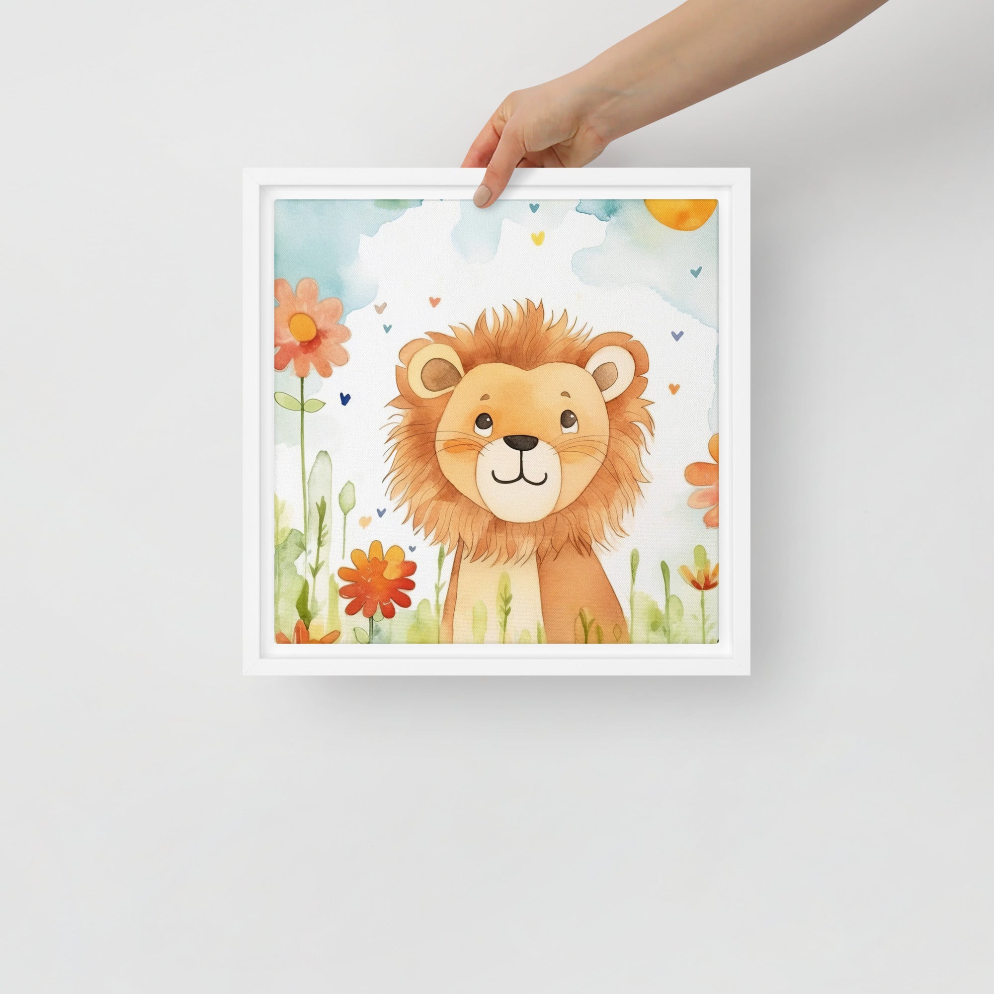 Lion Art Framed Canvas