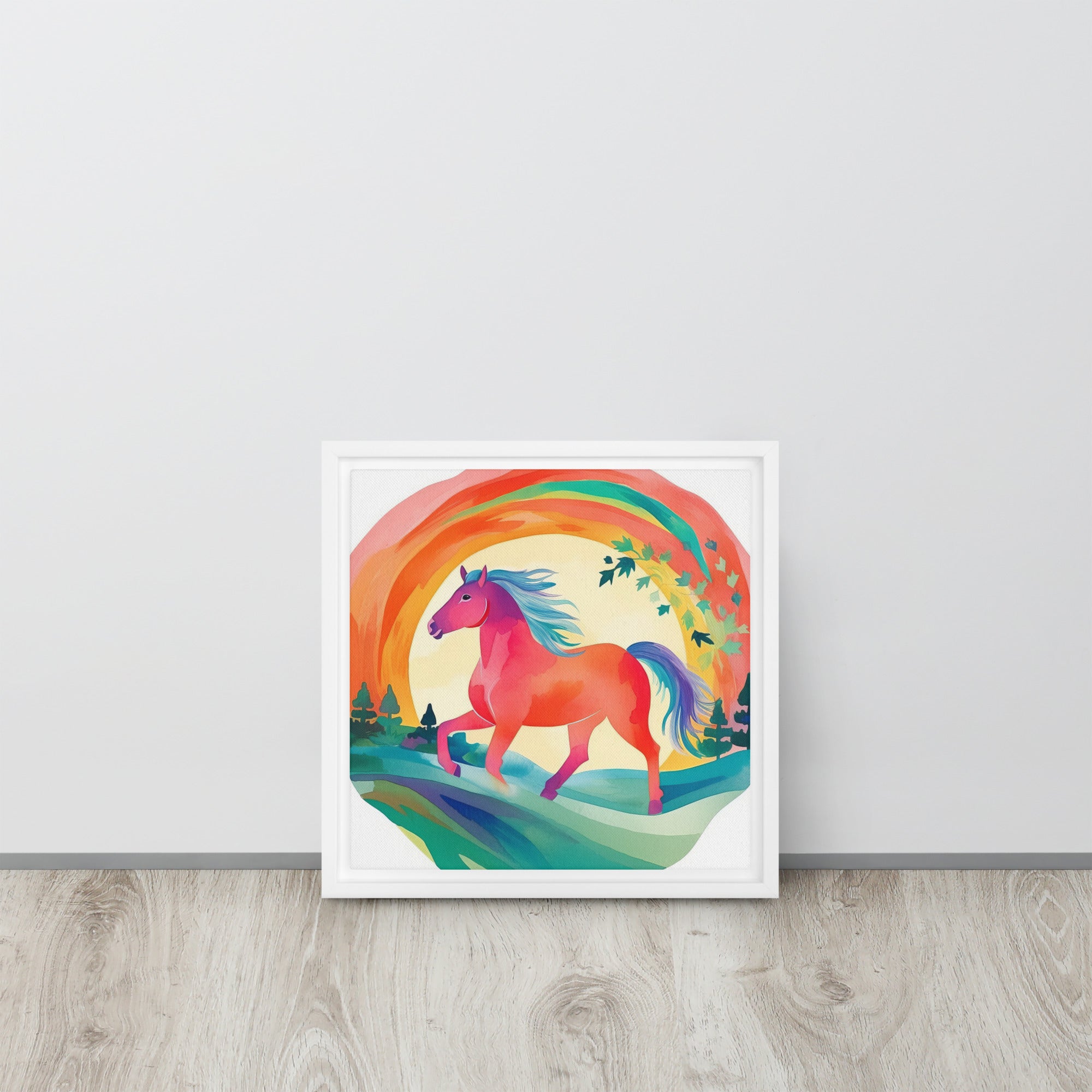 Horse Art Framed Canvas