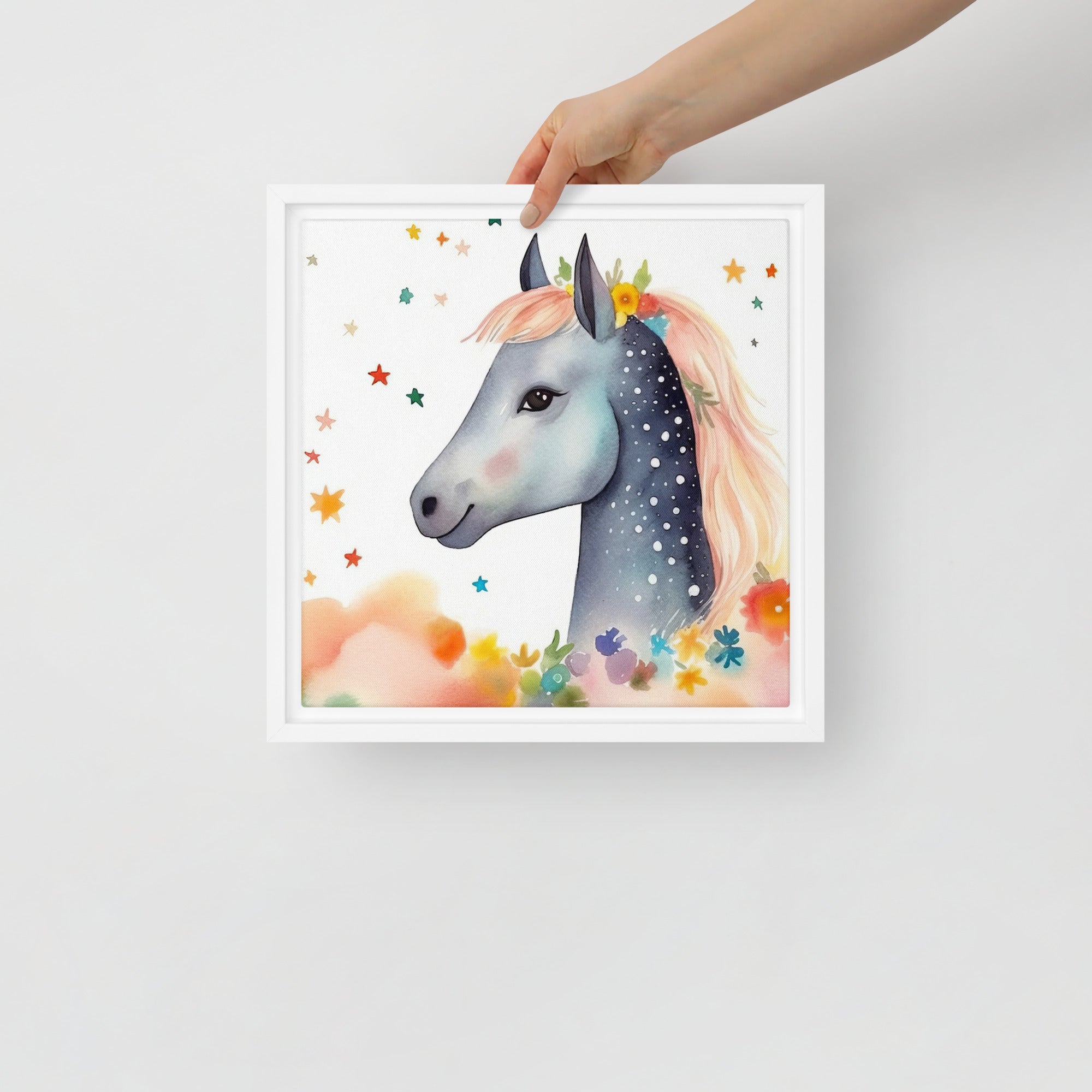 Horse Art Framed Canvas