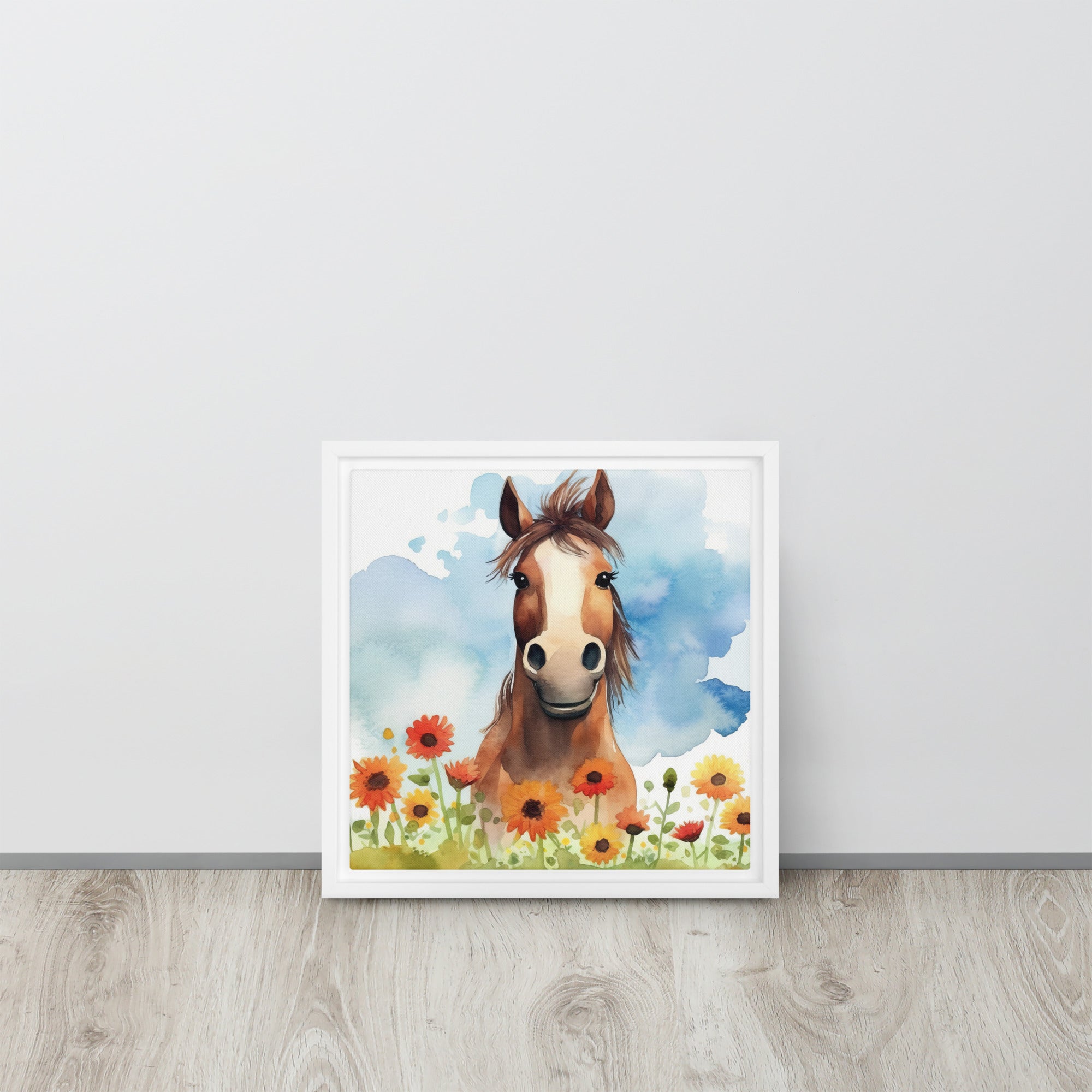 Horse Art Framed Canvas