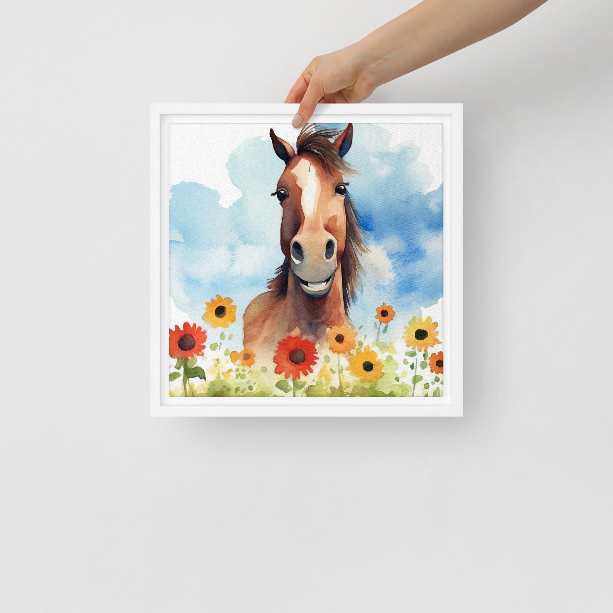 Horse Art Framed Canvas