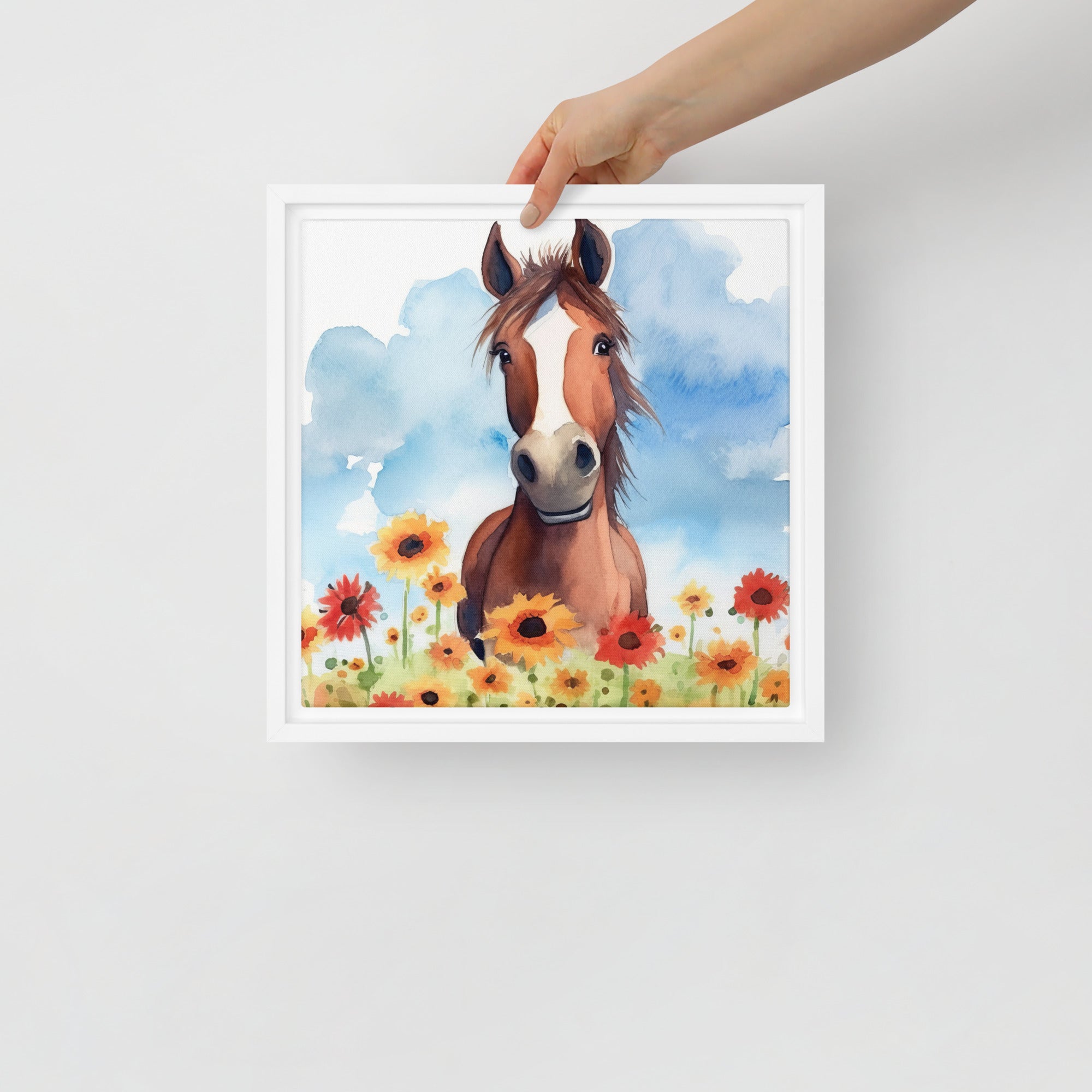 Horse Art Framed Canvas