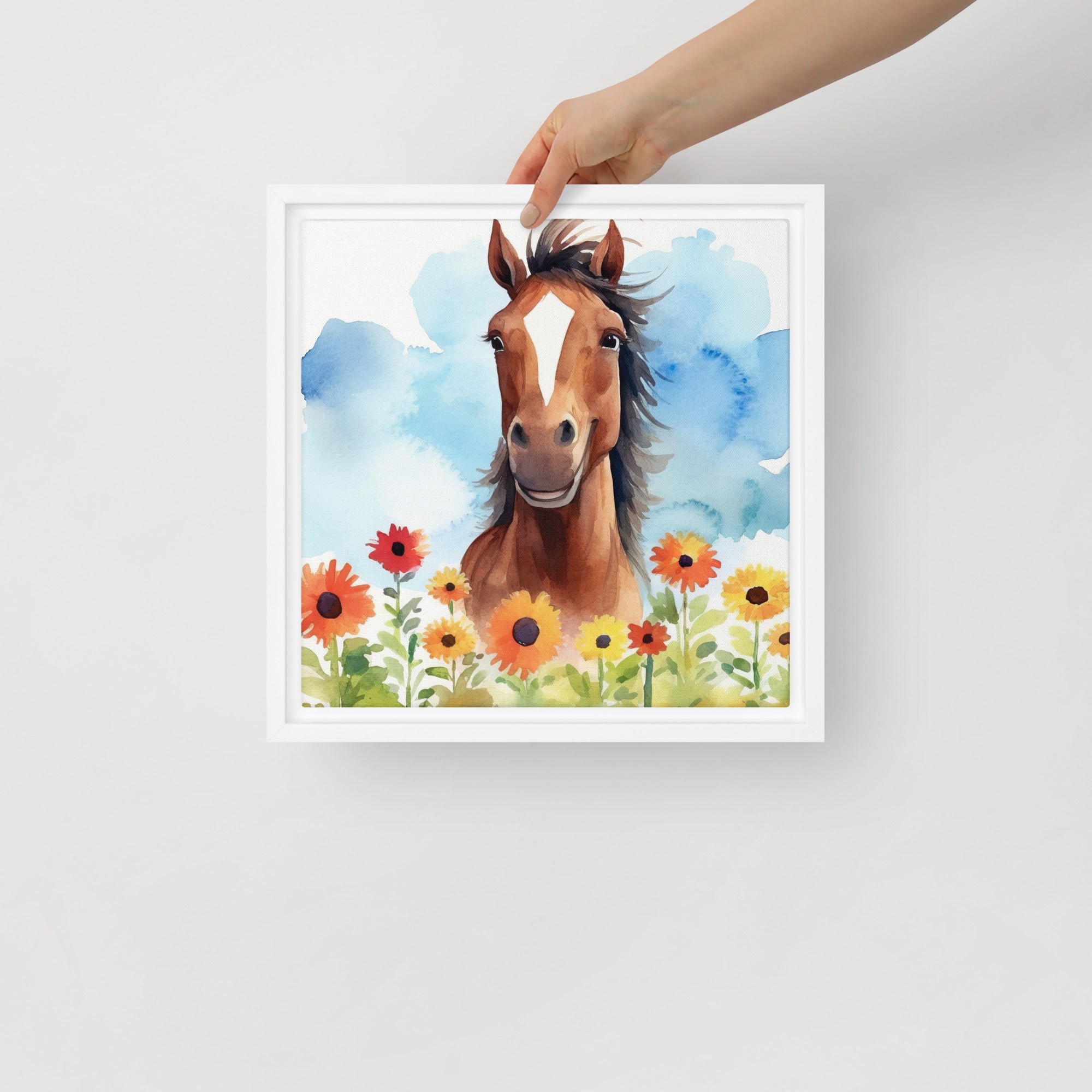 Horse Art Framed Canvas