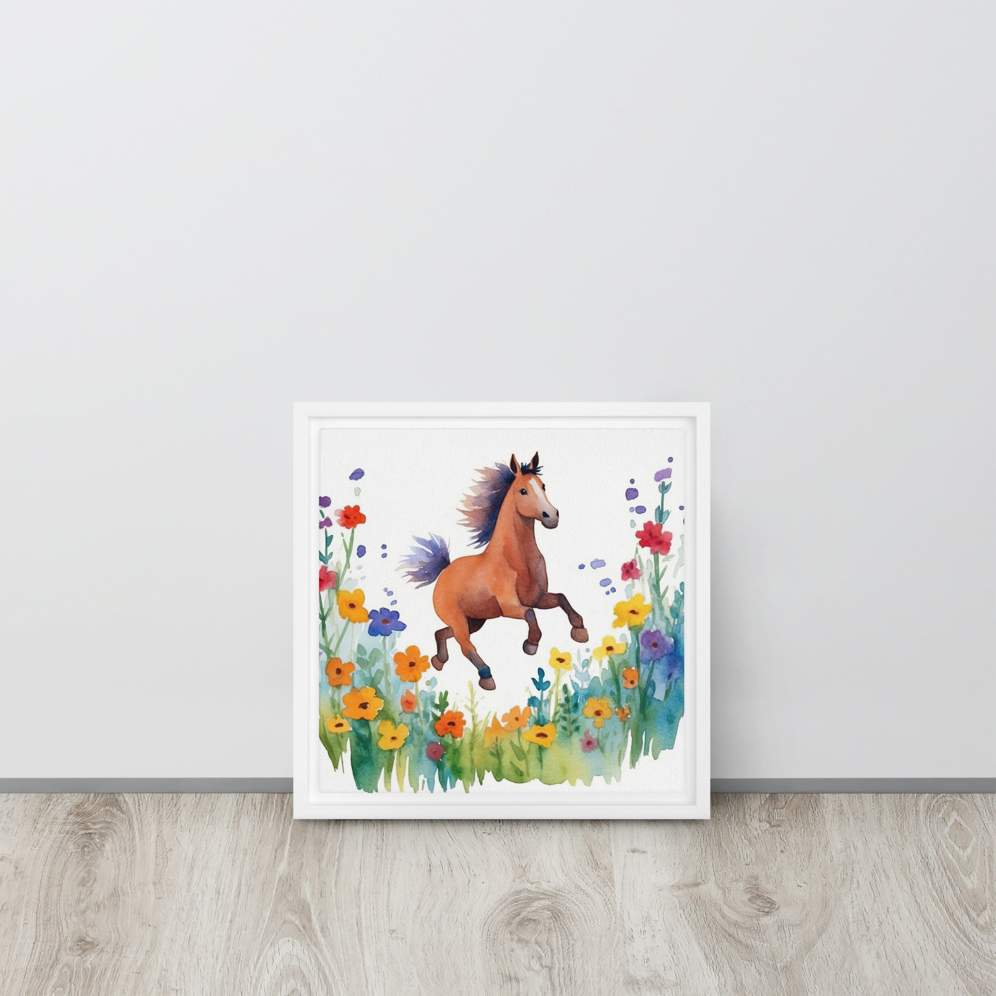 Horse Art Framed Canvas