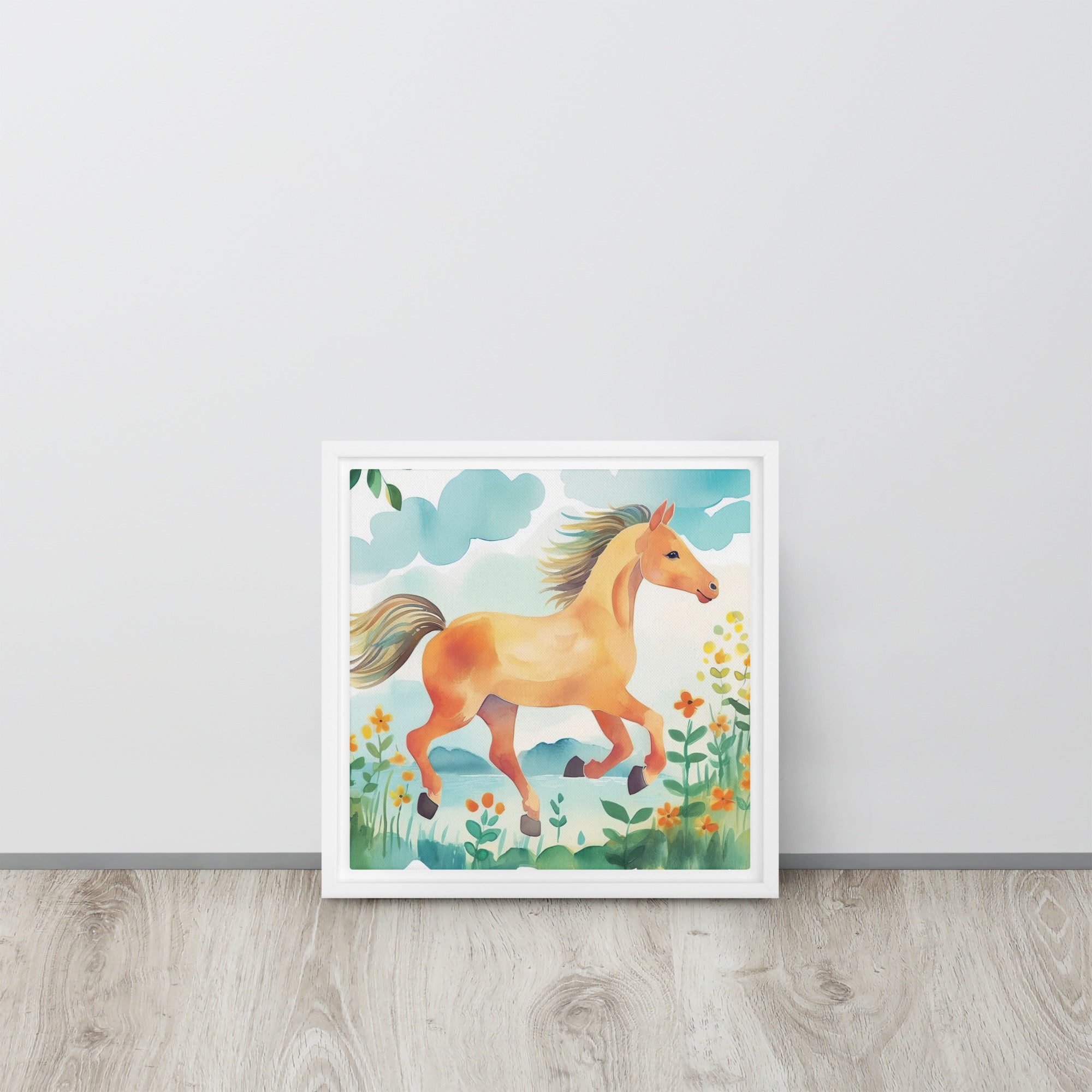 Horse Art Framed Canvas