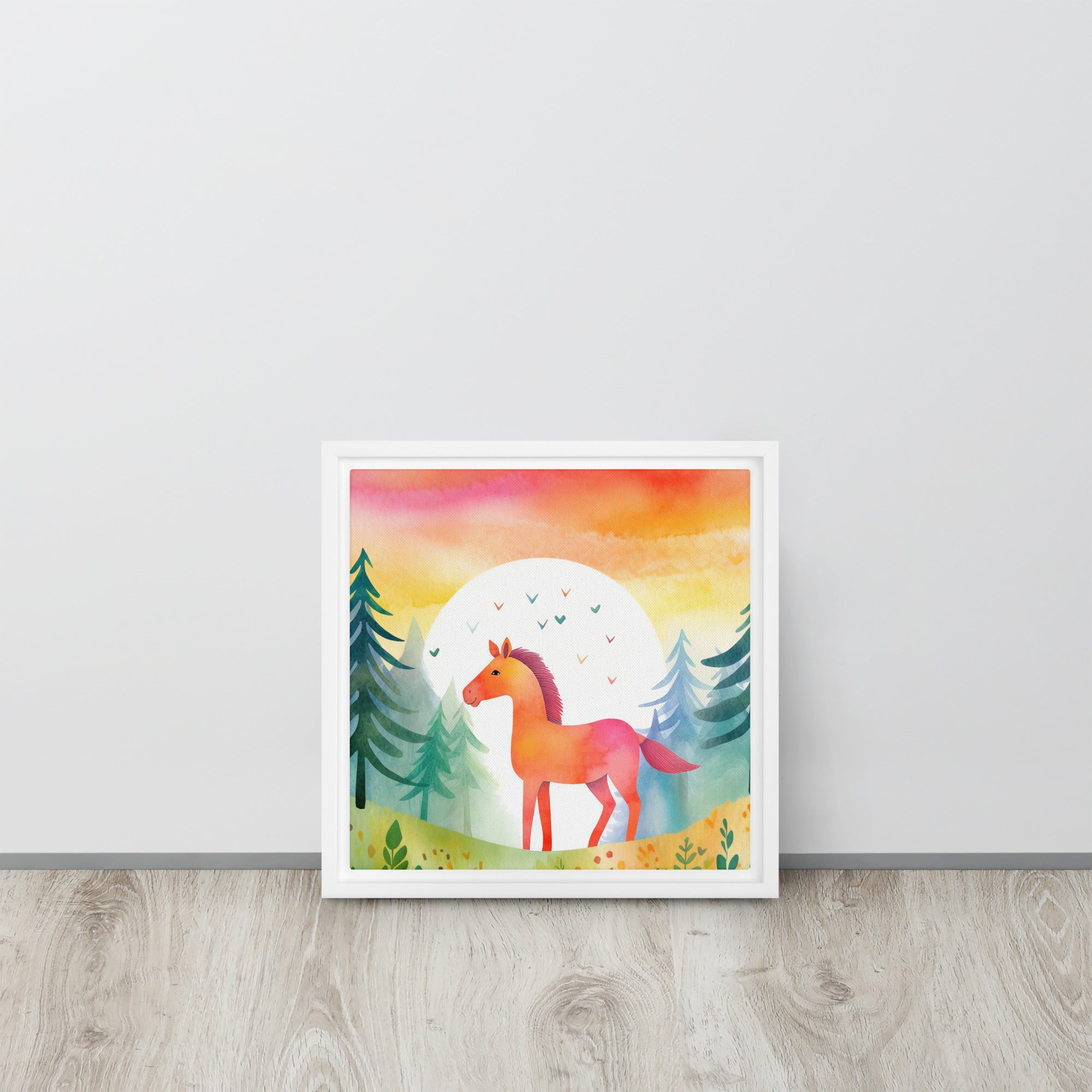 Horse Art Framed Canvas