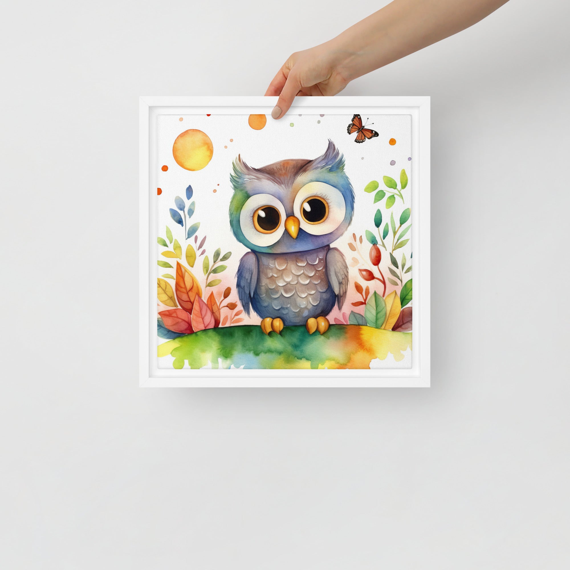 Owl Art Framed canvas