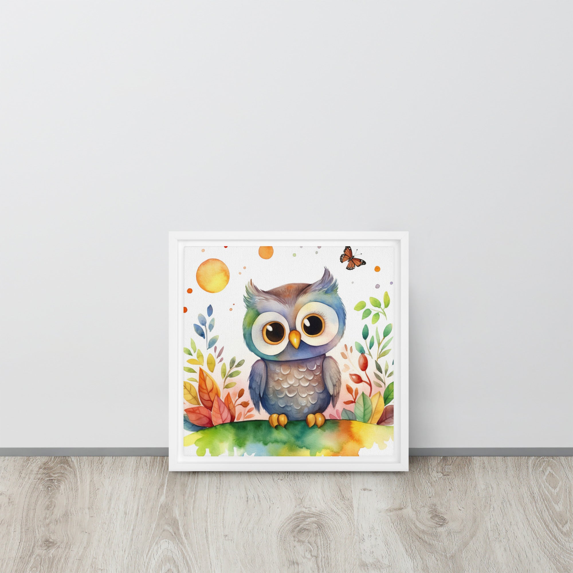 Owl Art Framed canvas