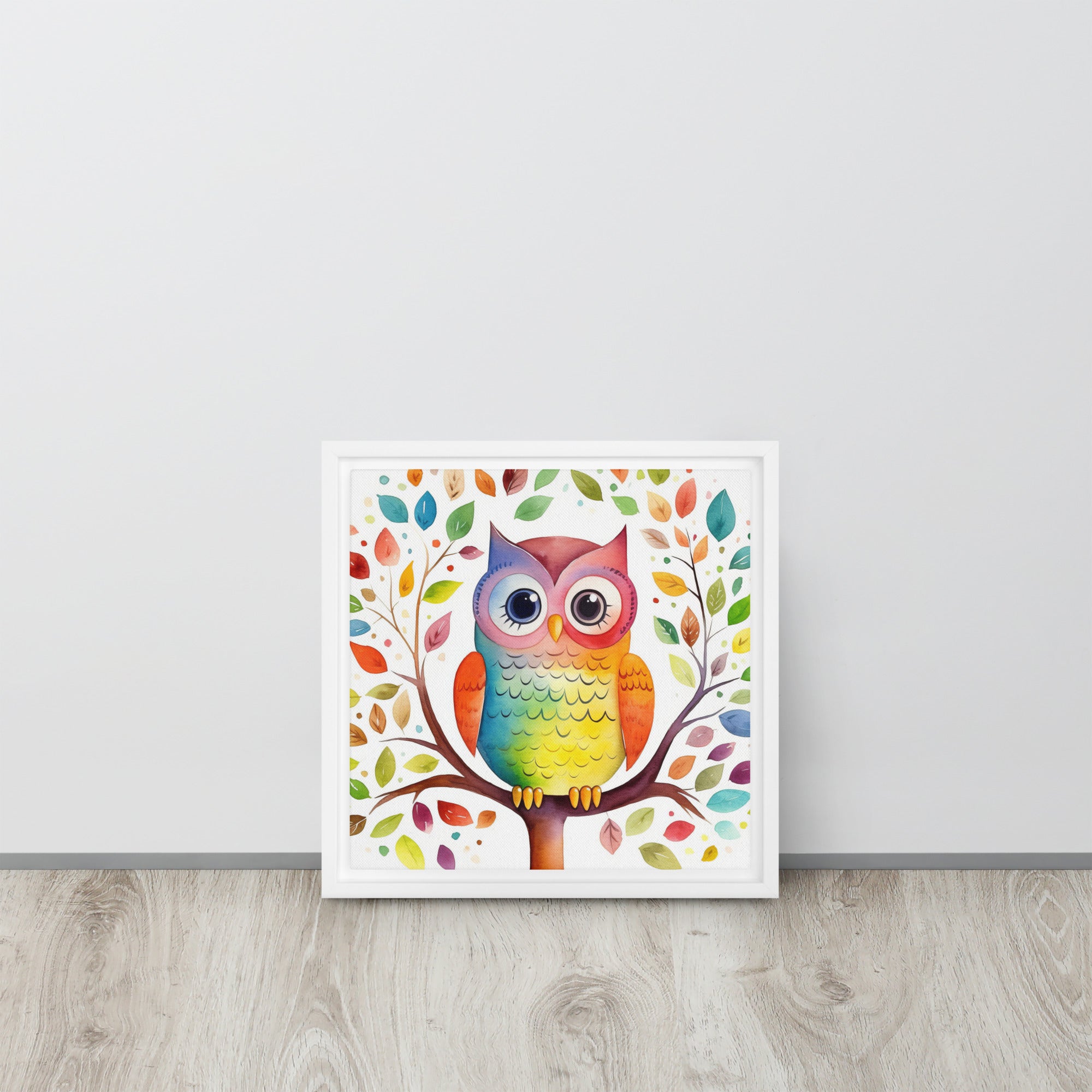 Owl Art Framed canvas