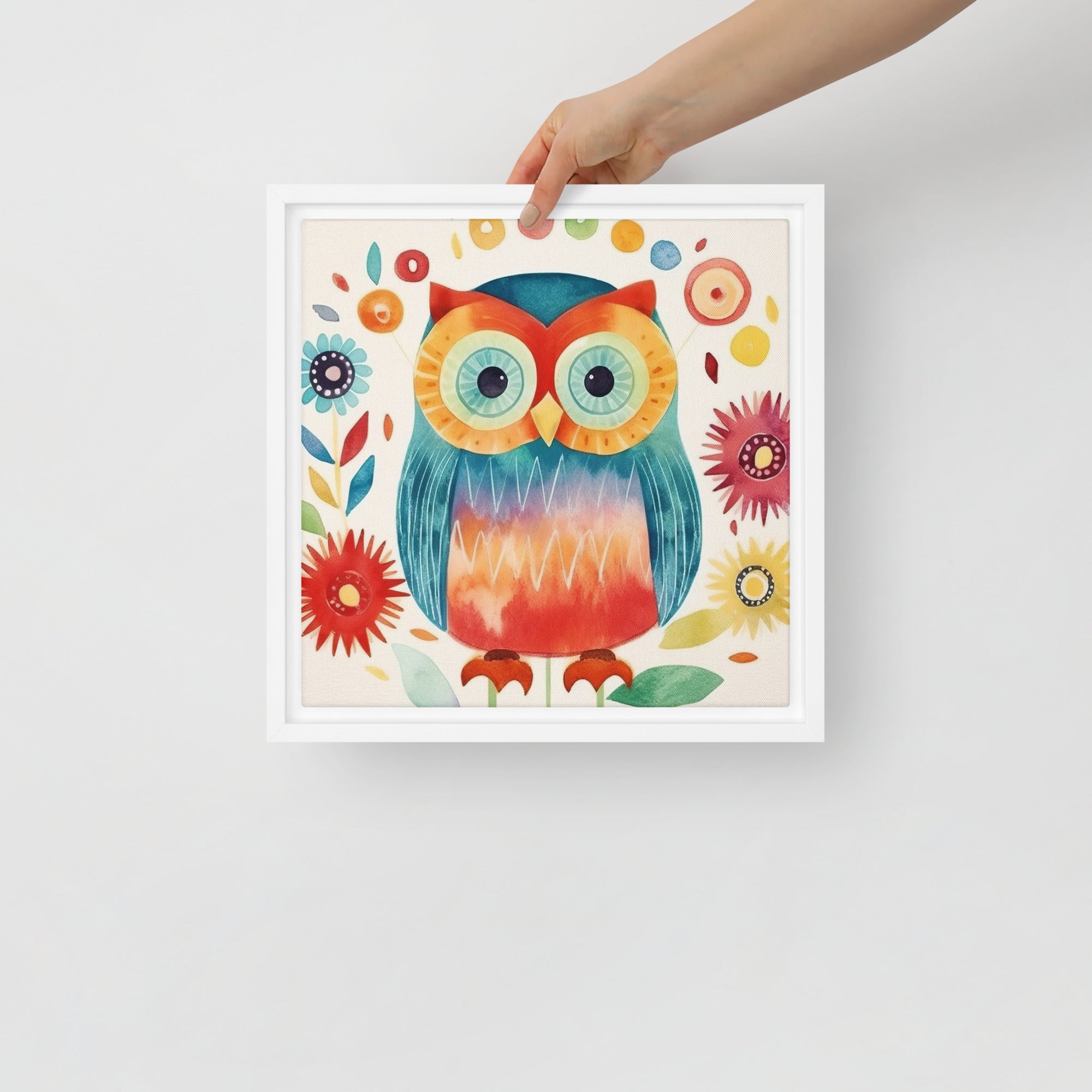 Owl Art Framed Canvas