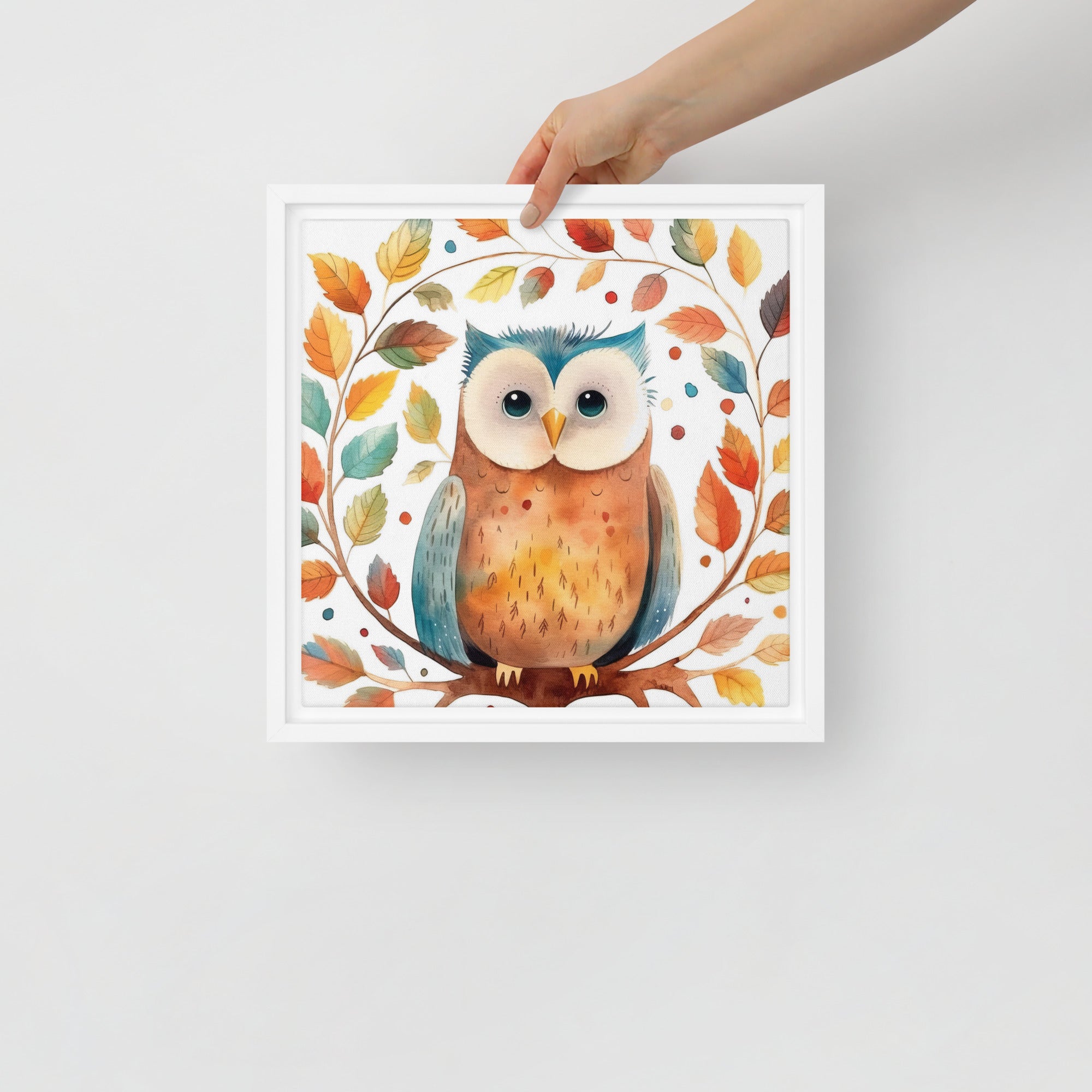 Owl Art Framed canvas