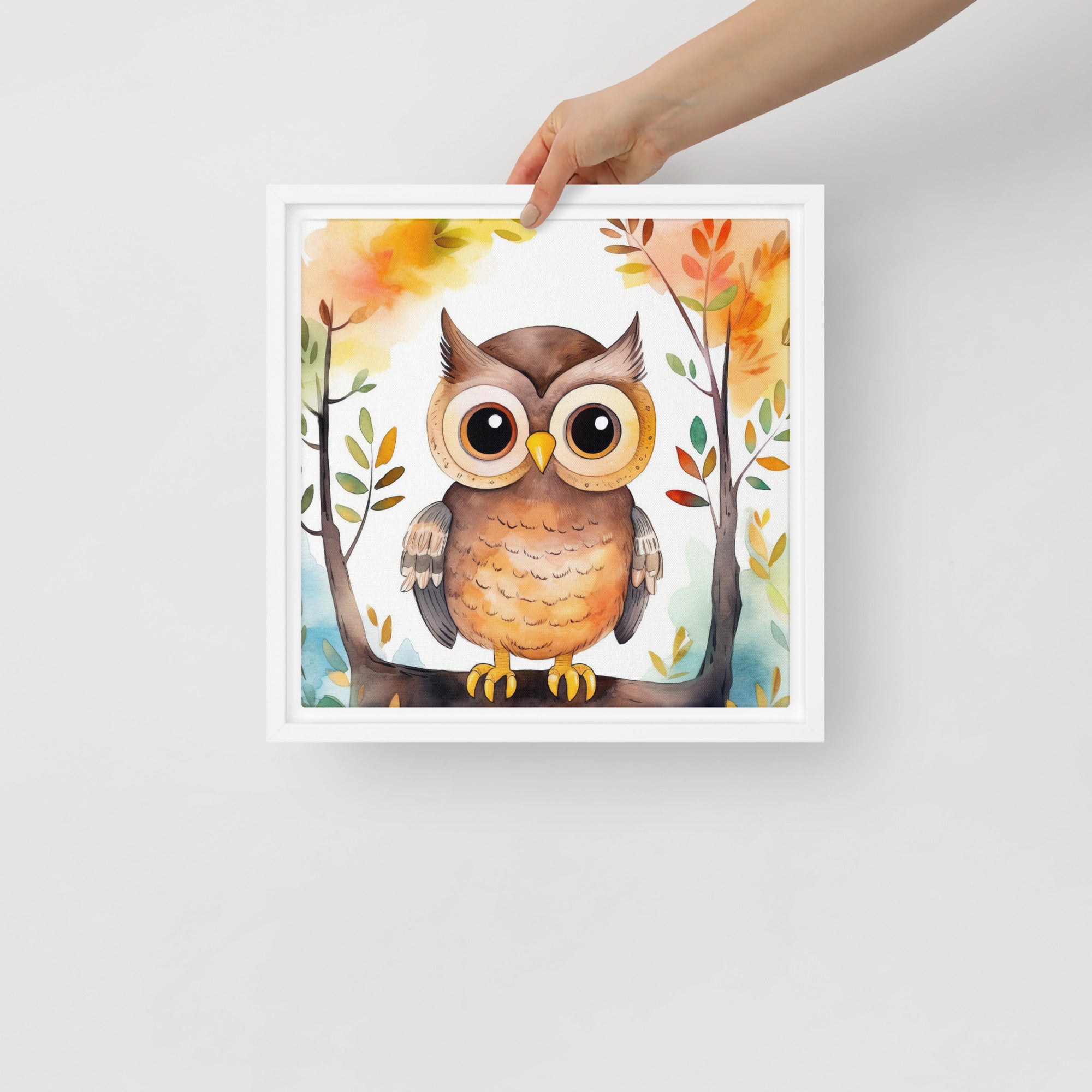 Owl Art Framed canvas