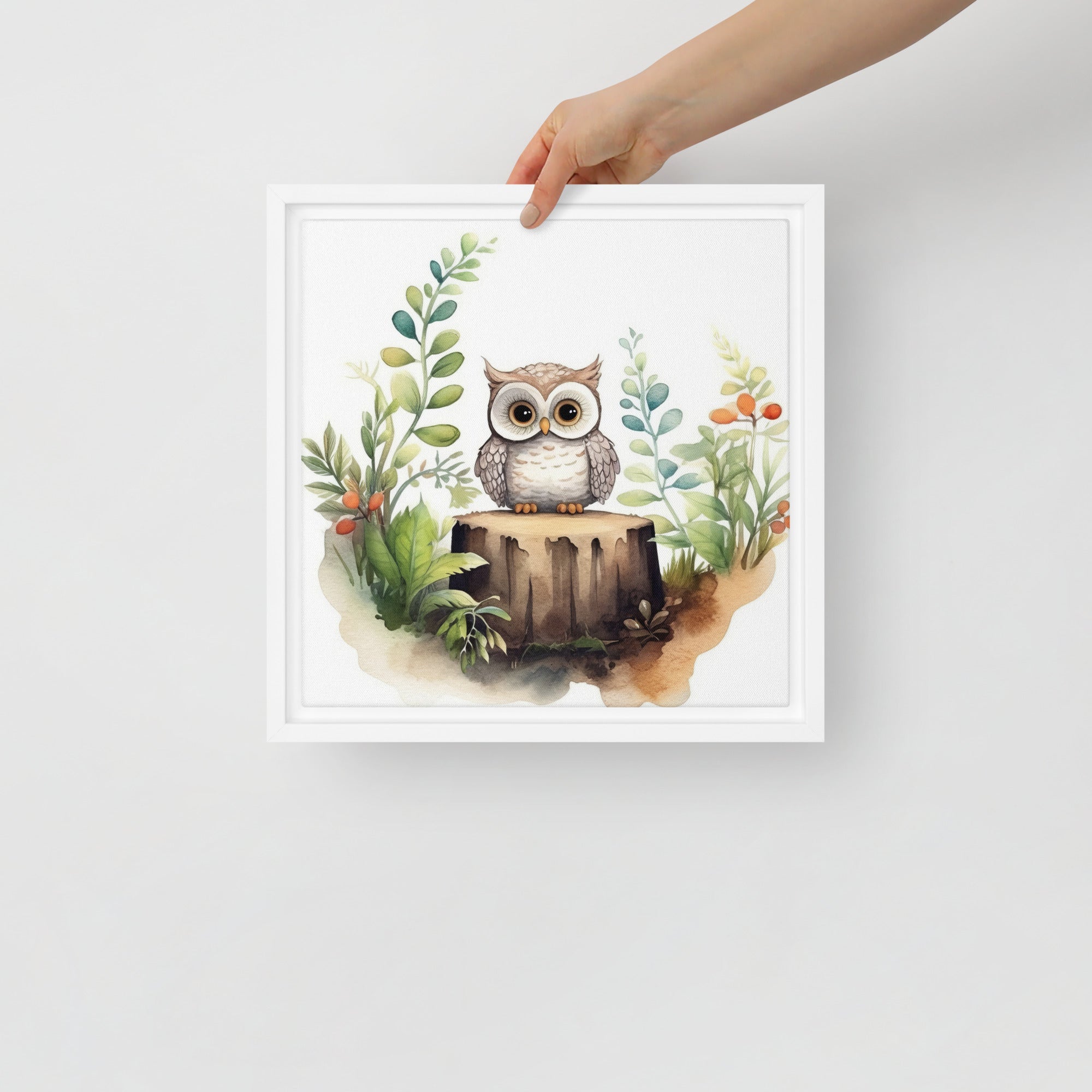 Owl Art Framed canvas