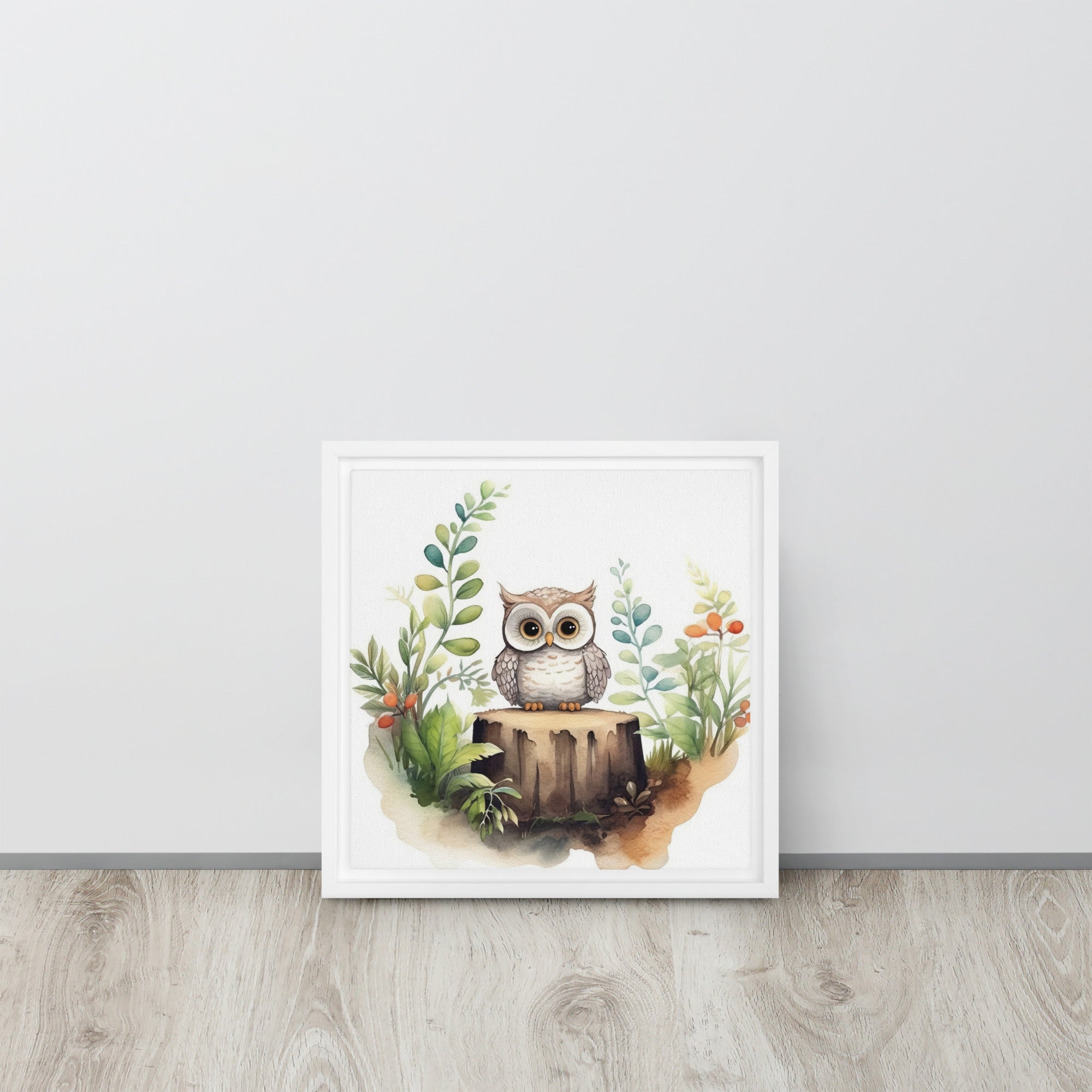 Owl Art Framed canvas