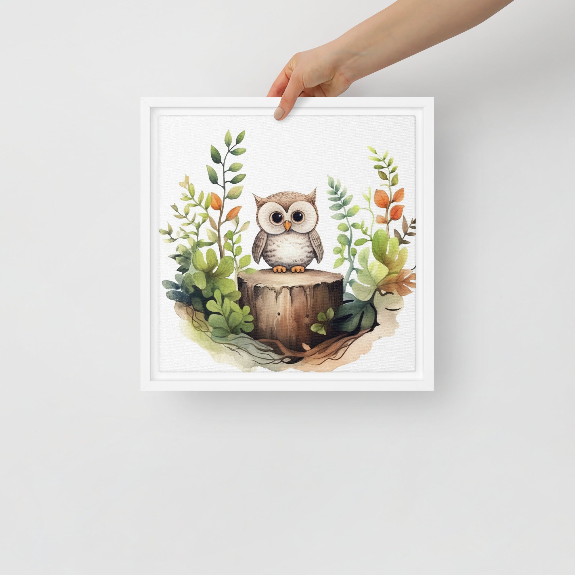 Owl Art Framed canvas