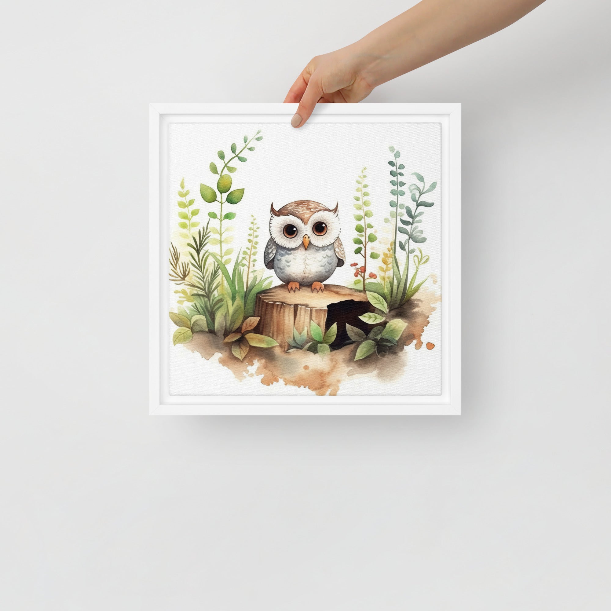 Owl Art Framed canvas