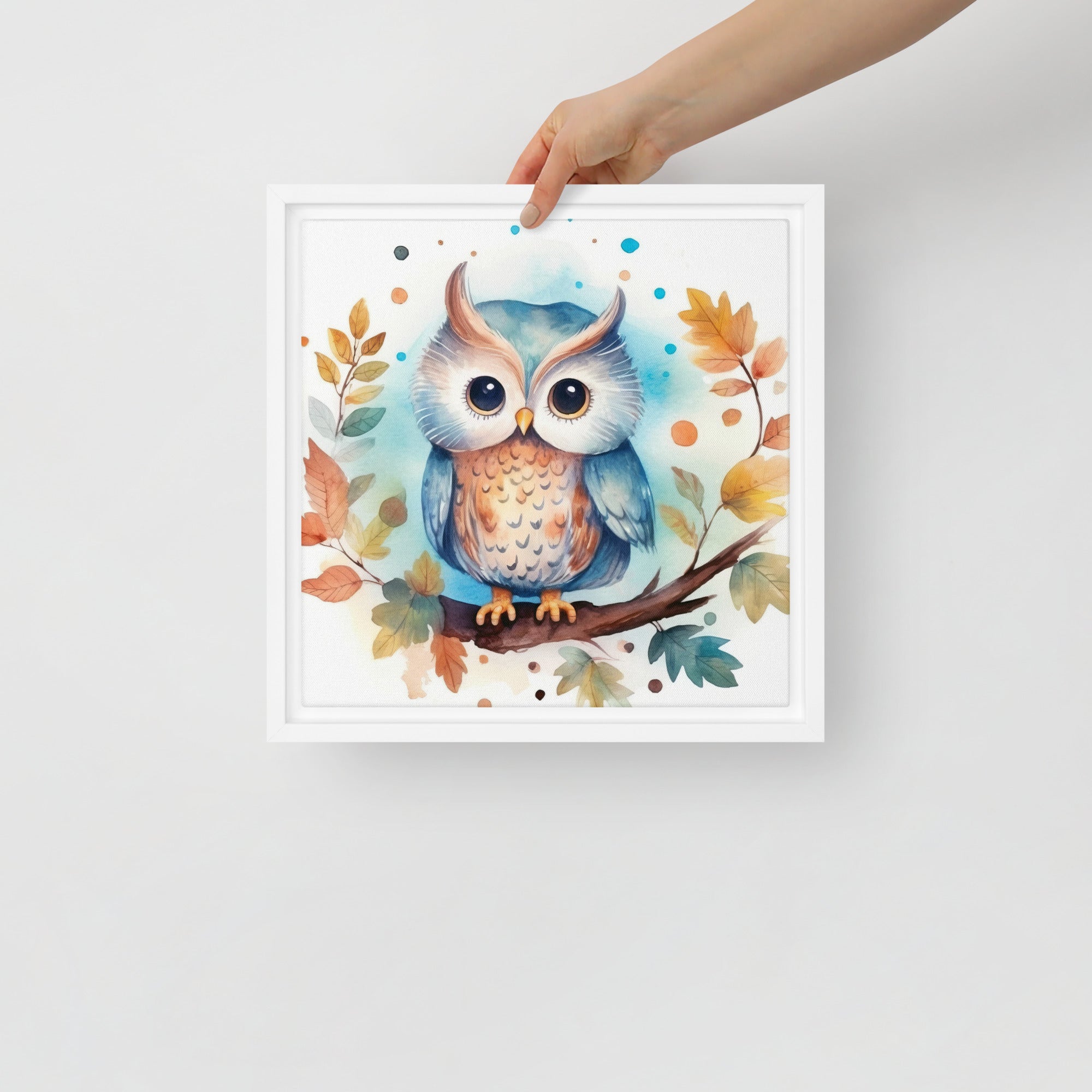 Owl Art Framed canvas