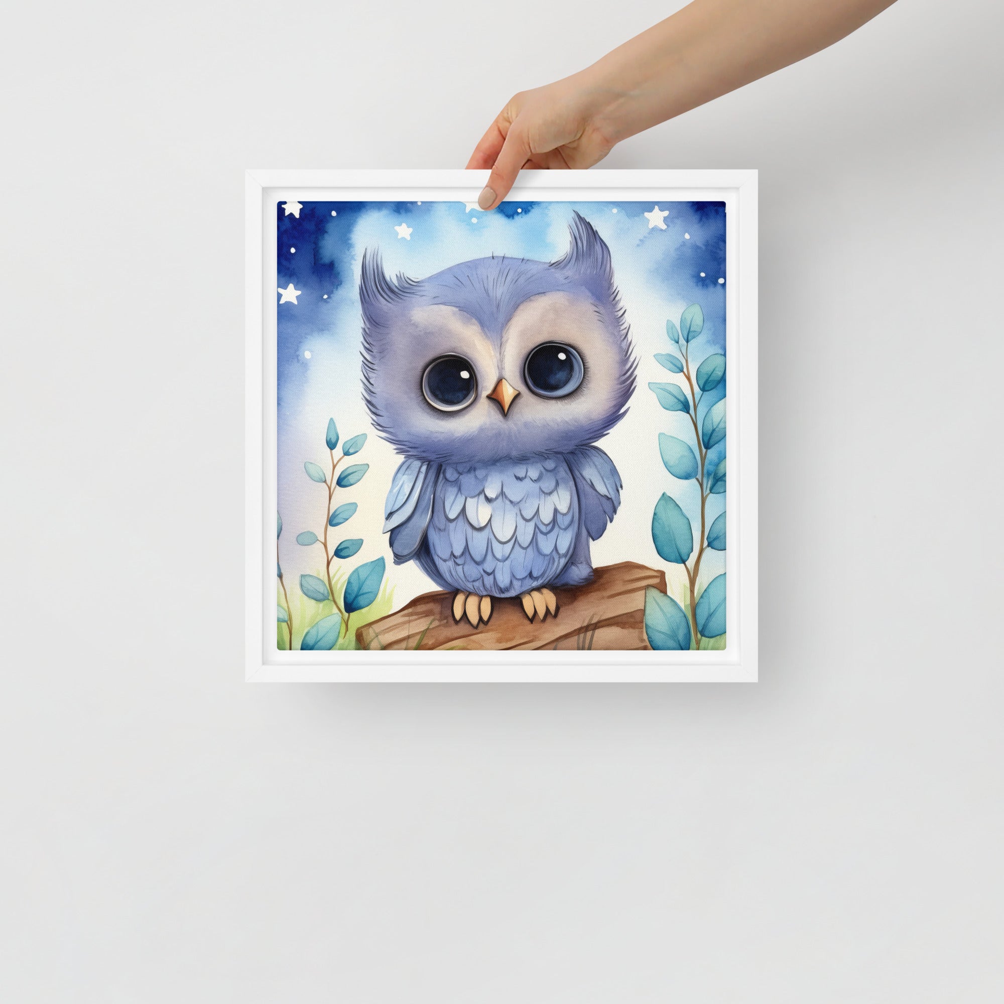 Owl Art Framed canvas