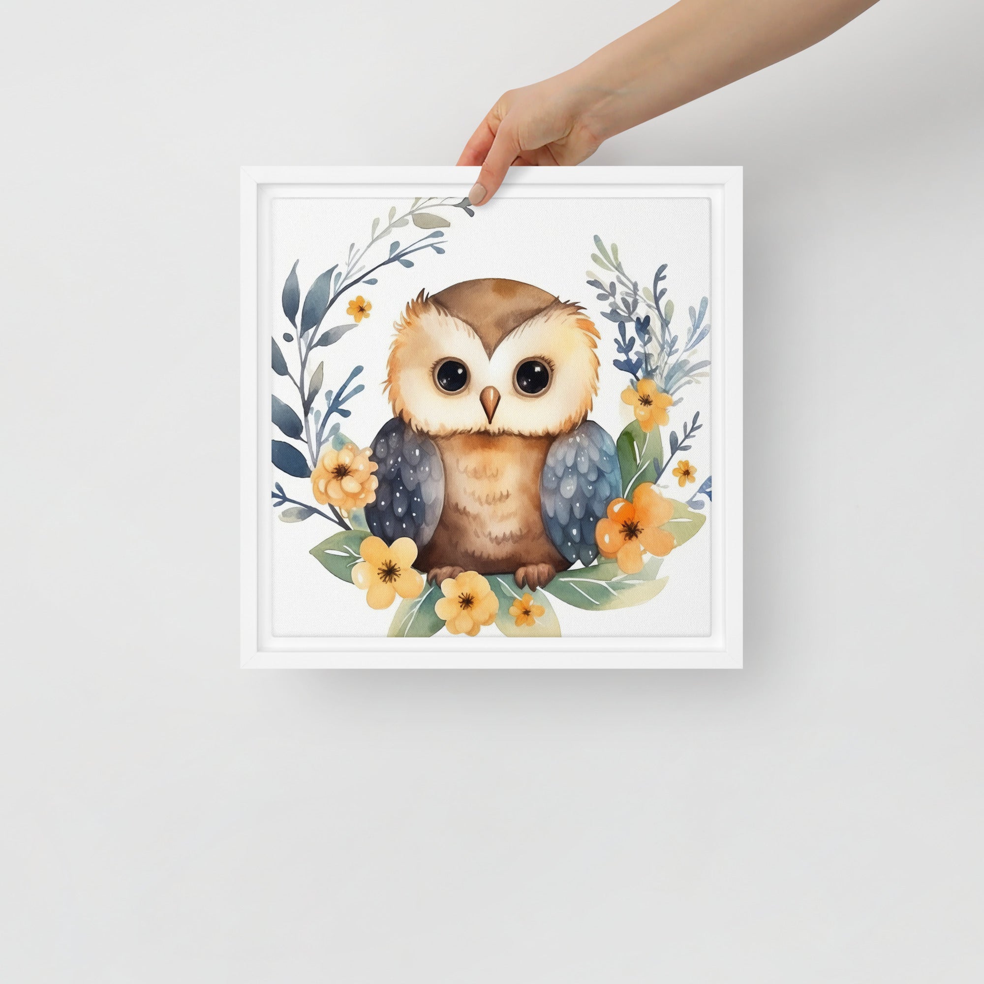 Owl Art Framed canvas