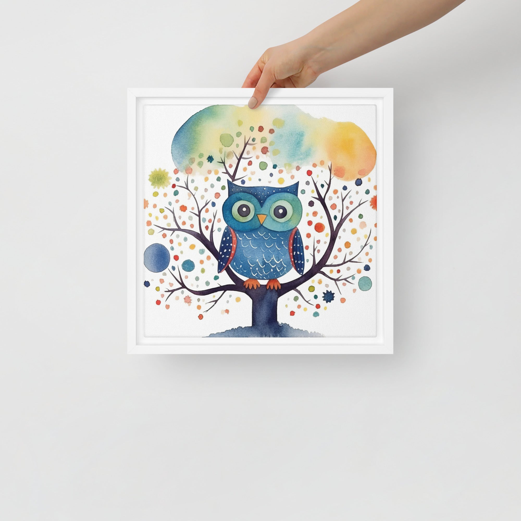 Owl Art Framed canvas