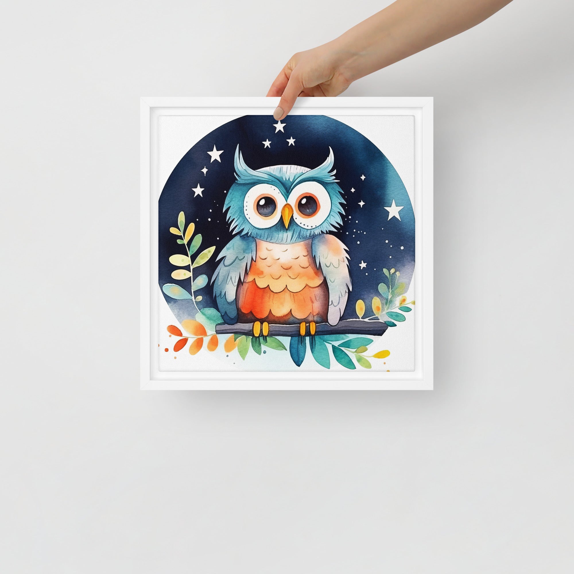 Owl Art Framed canvas