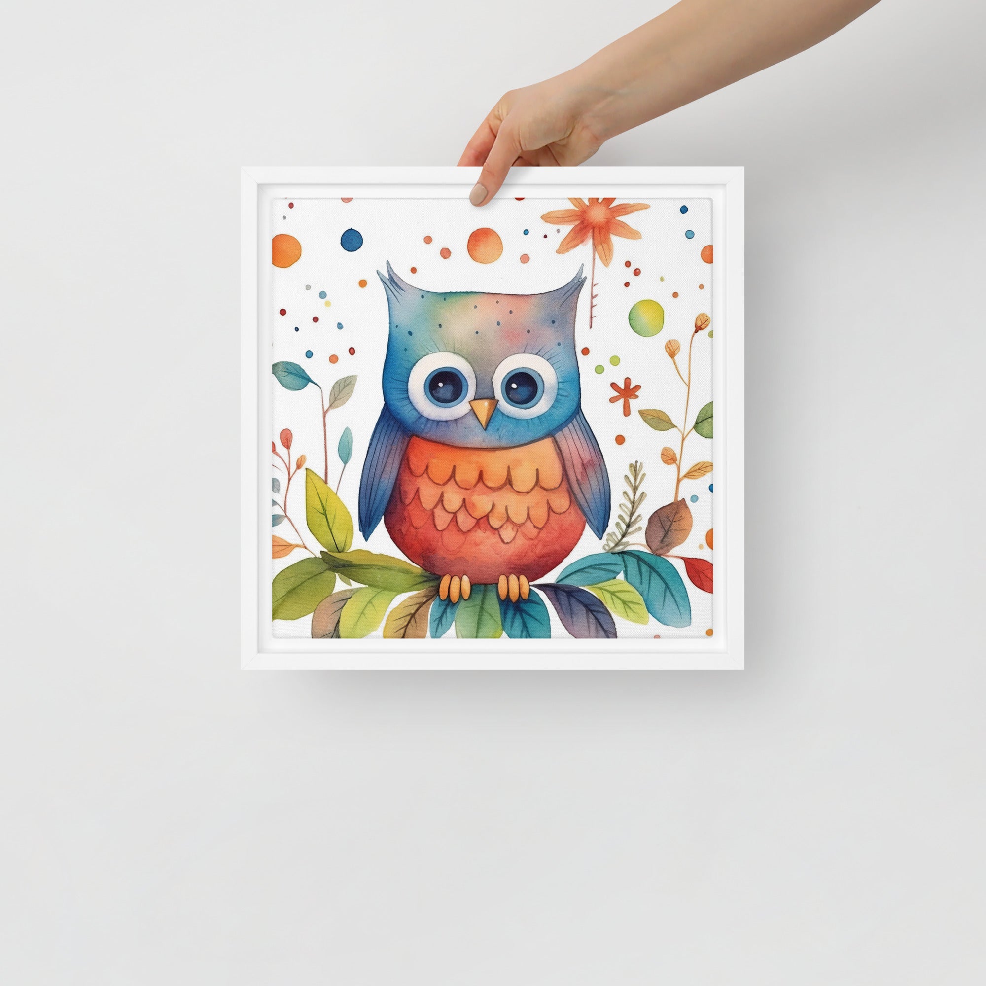 Owl Art Framed canvas