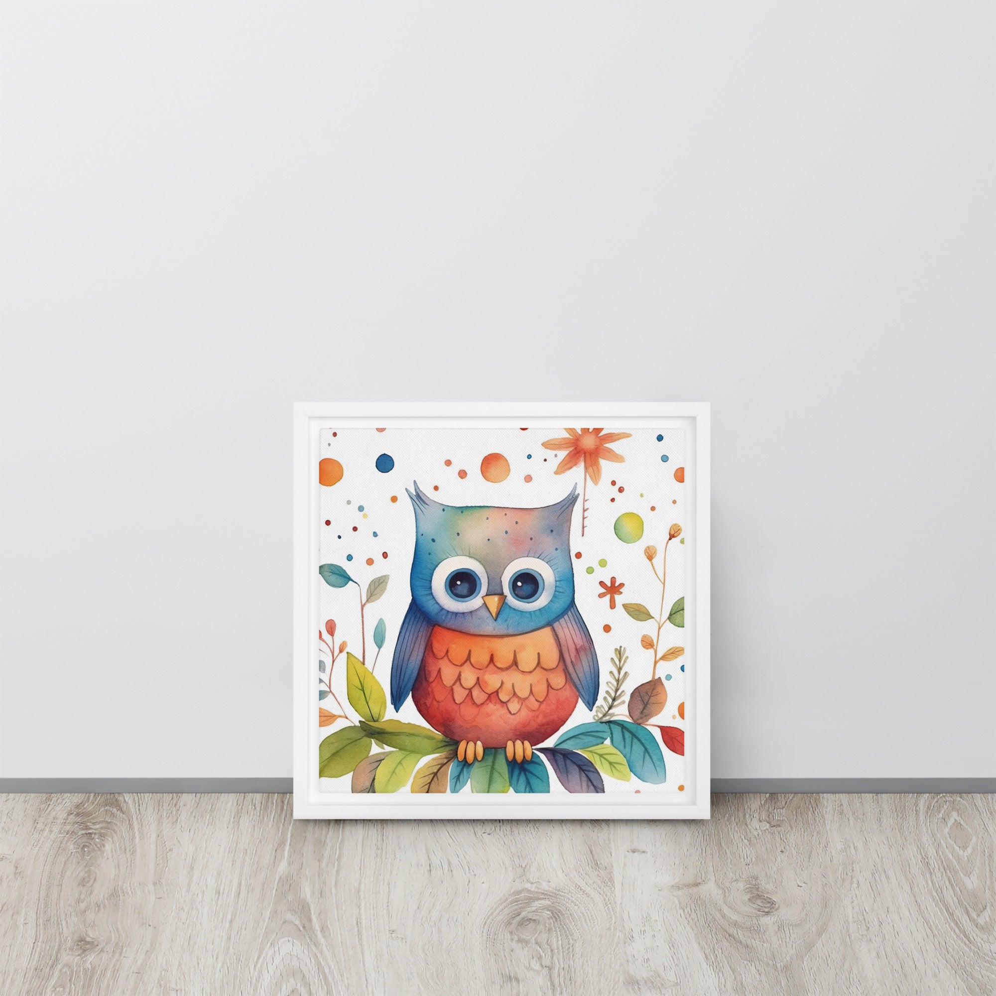 Owl Art Framed canvas