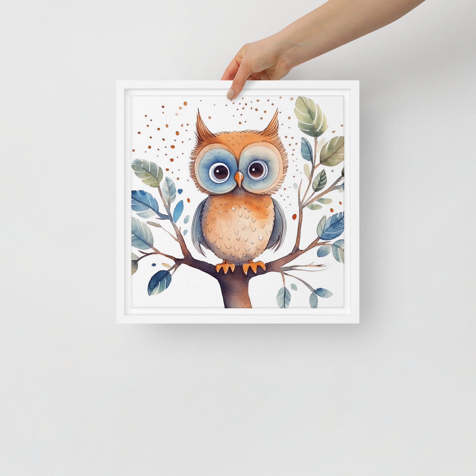 Owl Art Framed Canvas