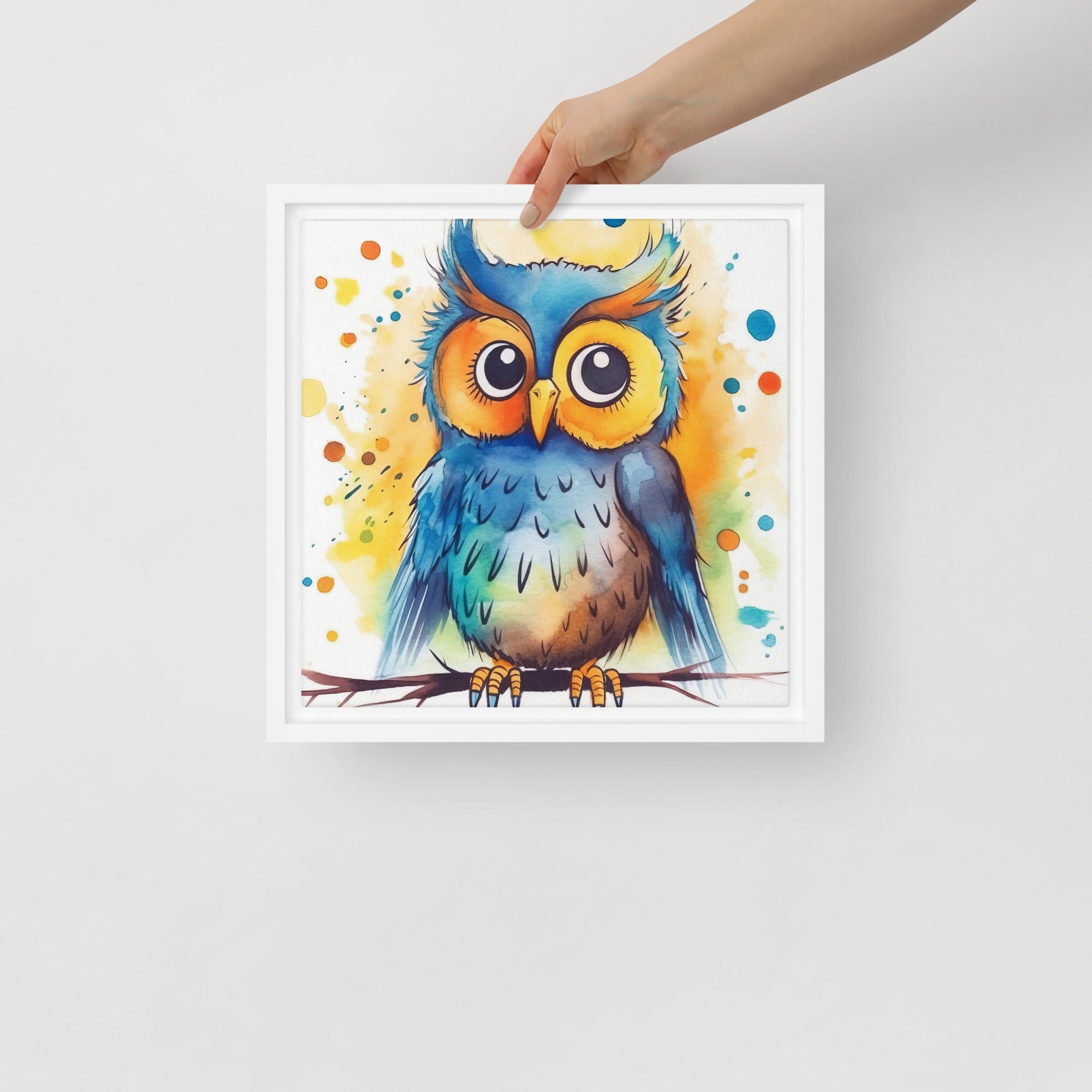 Owl Art Framed canvas