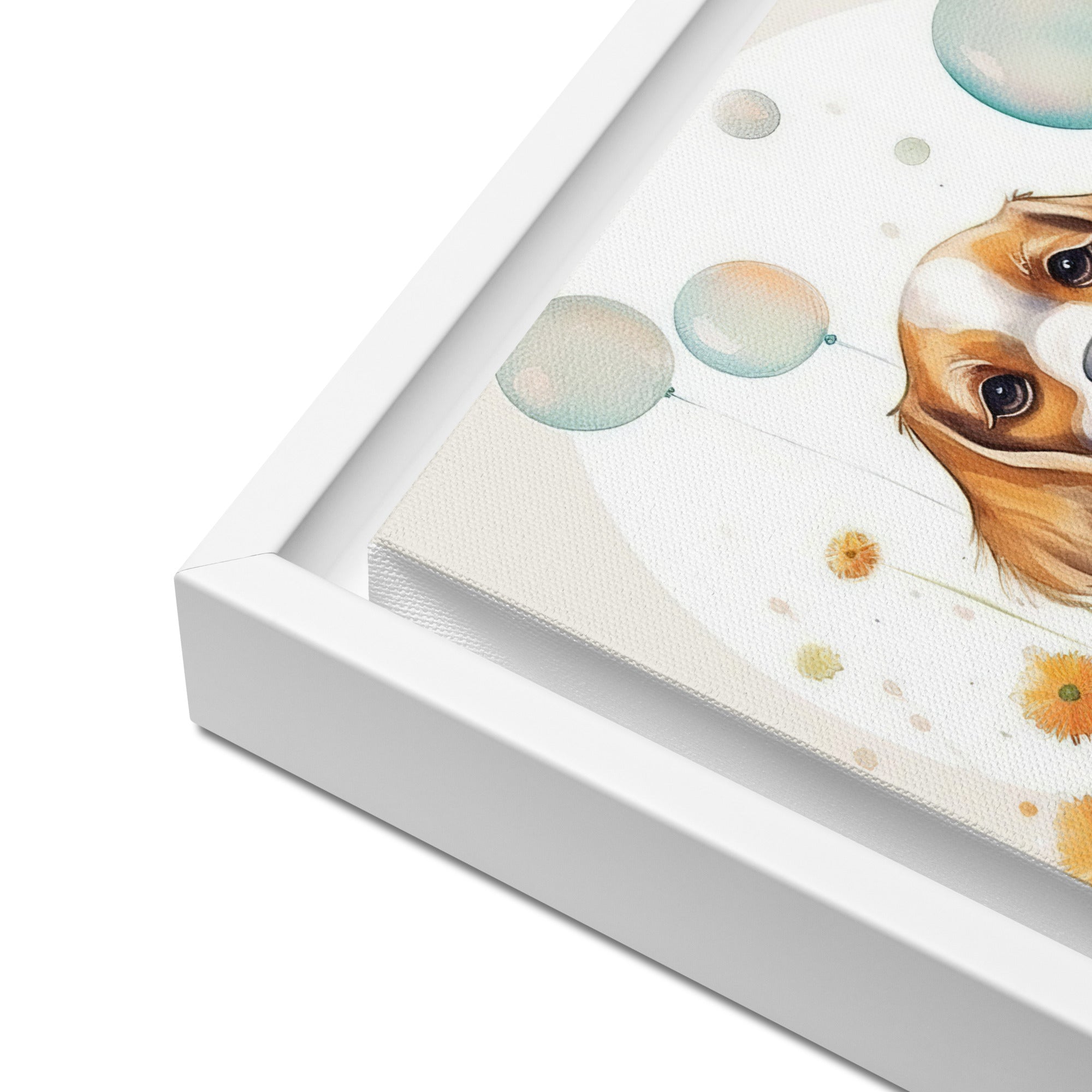 Beagle Nursery Art Framed Canvas