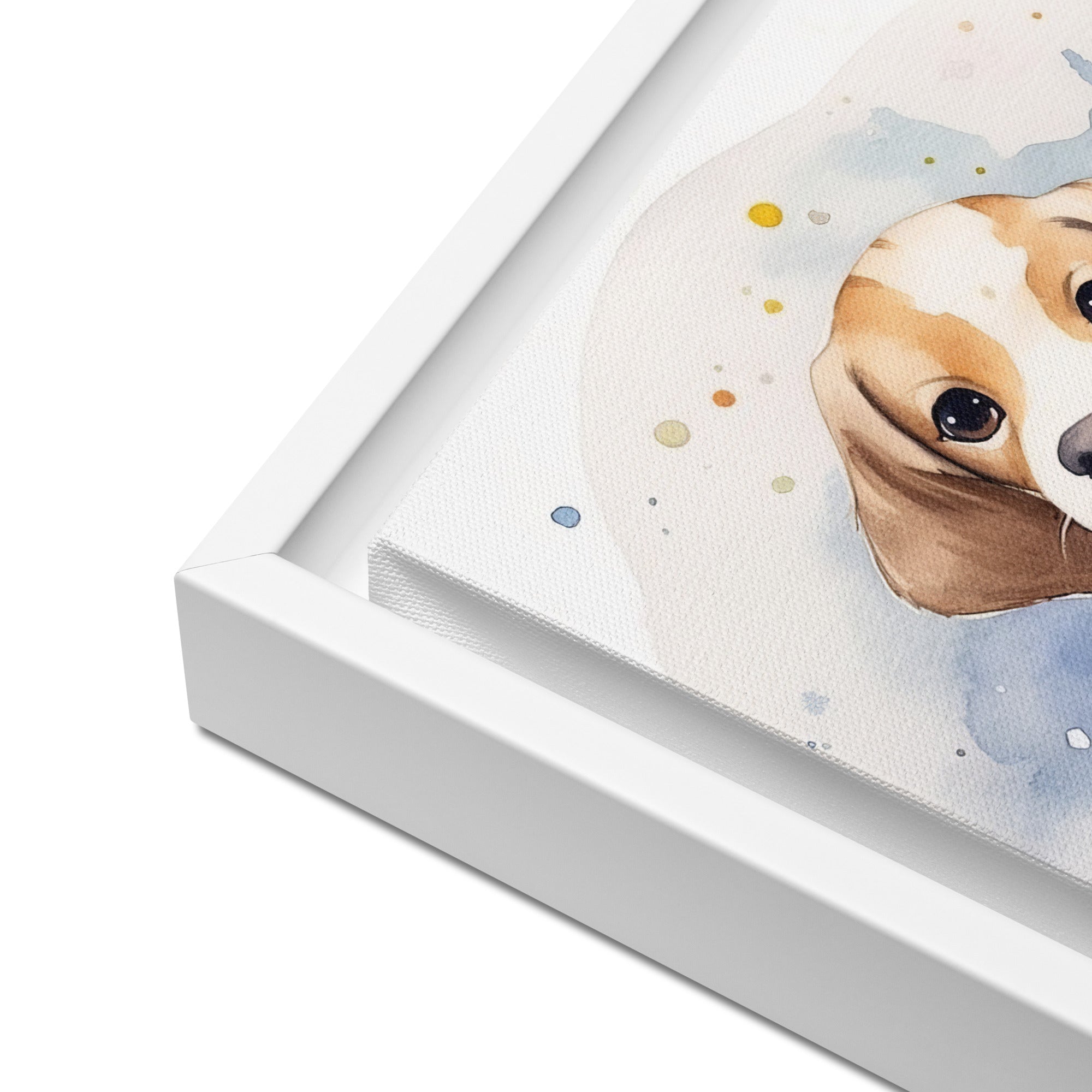 Beagle Nursery Art Framed Canvas