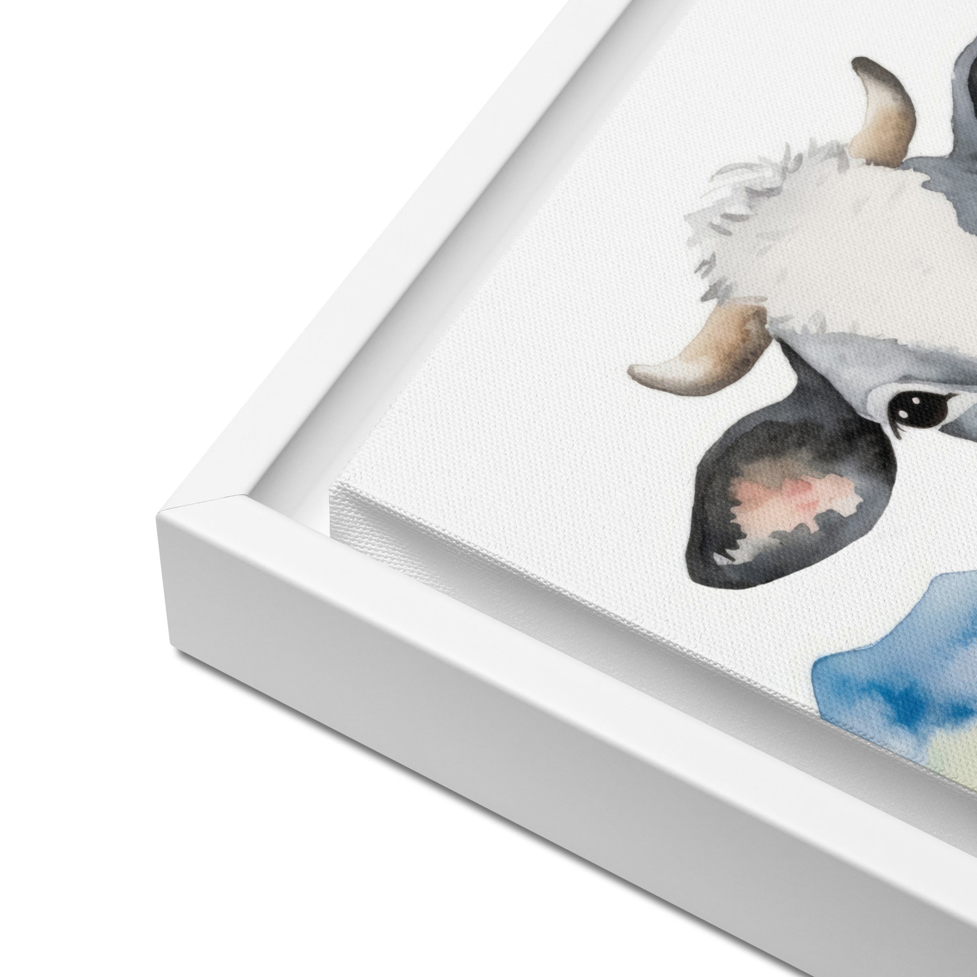 Cow Art Framed Canvas