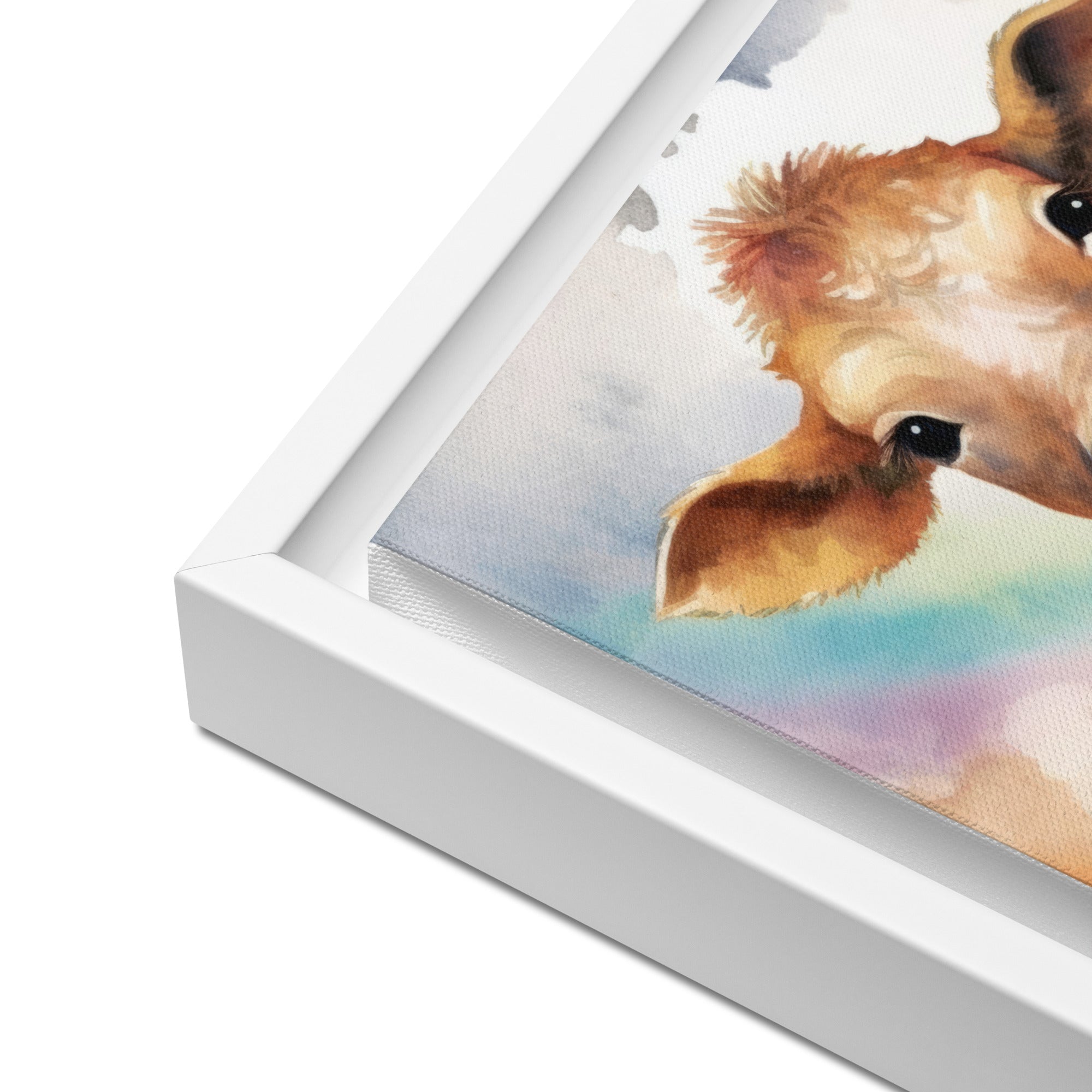 Cow Art Framed Canvas