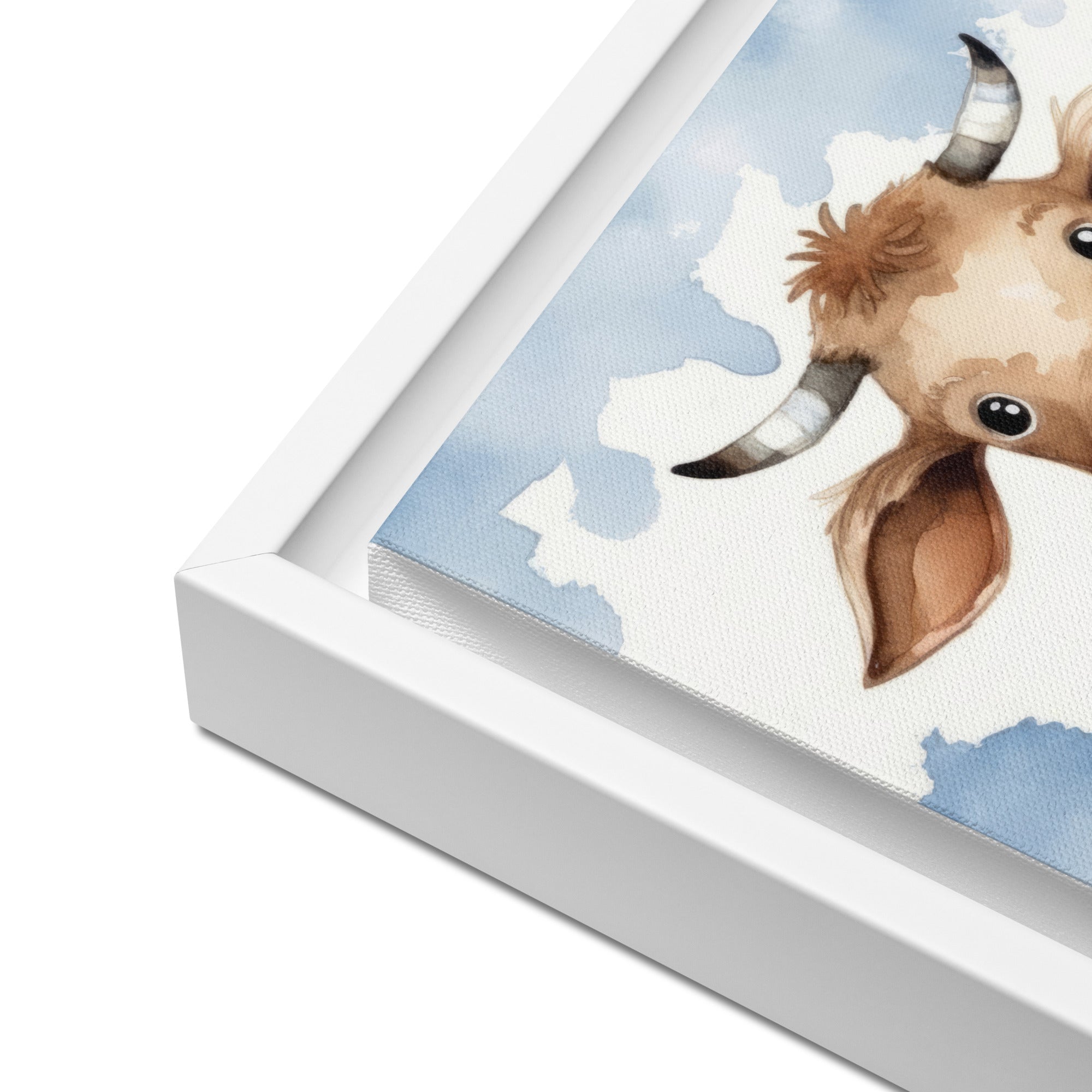 Cow Art Framed Canvas