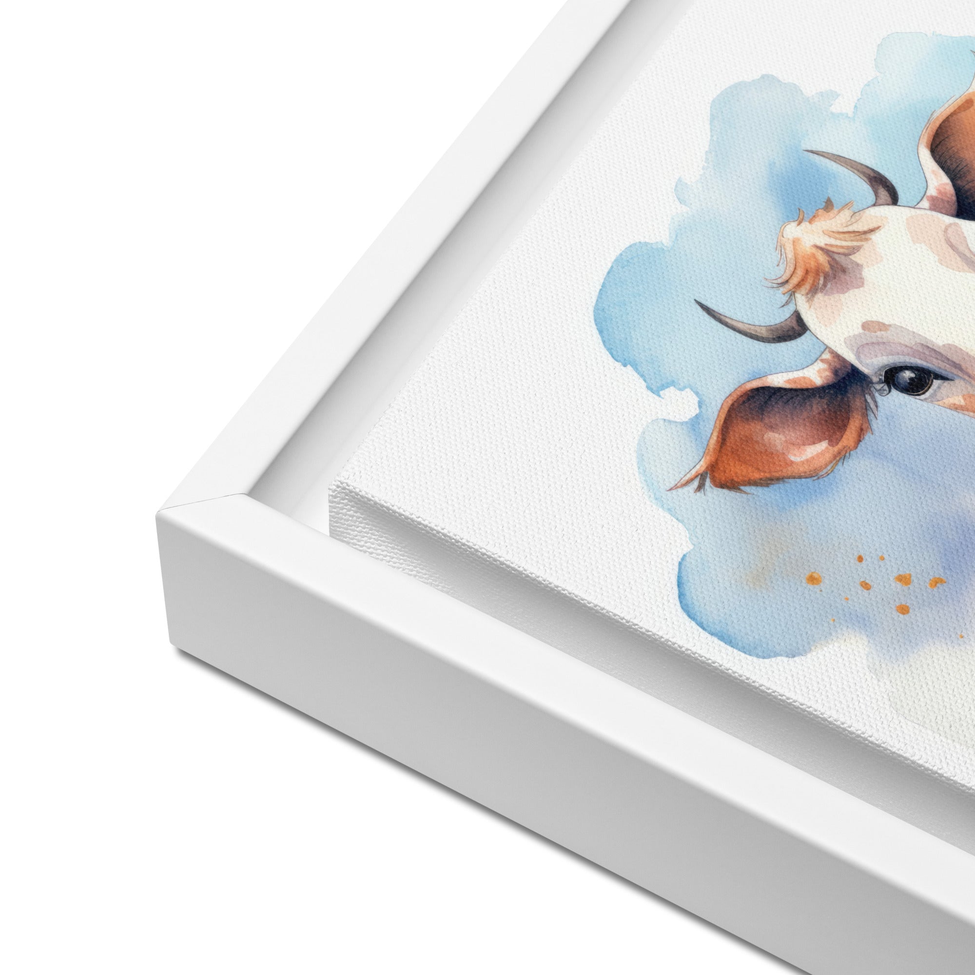 Cow Art Framed Canvas