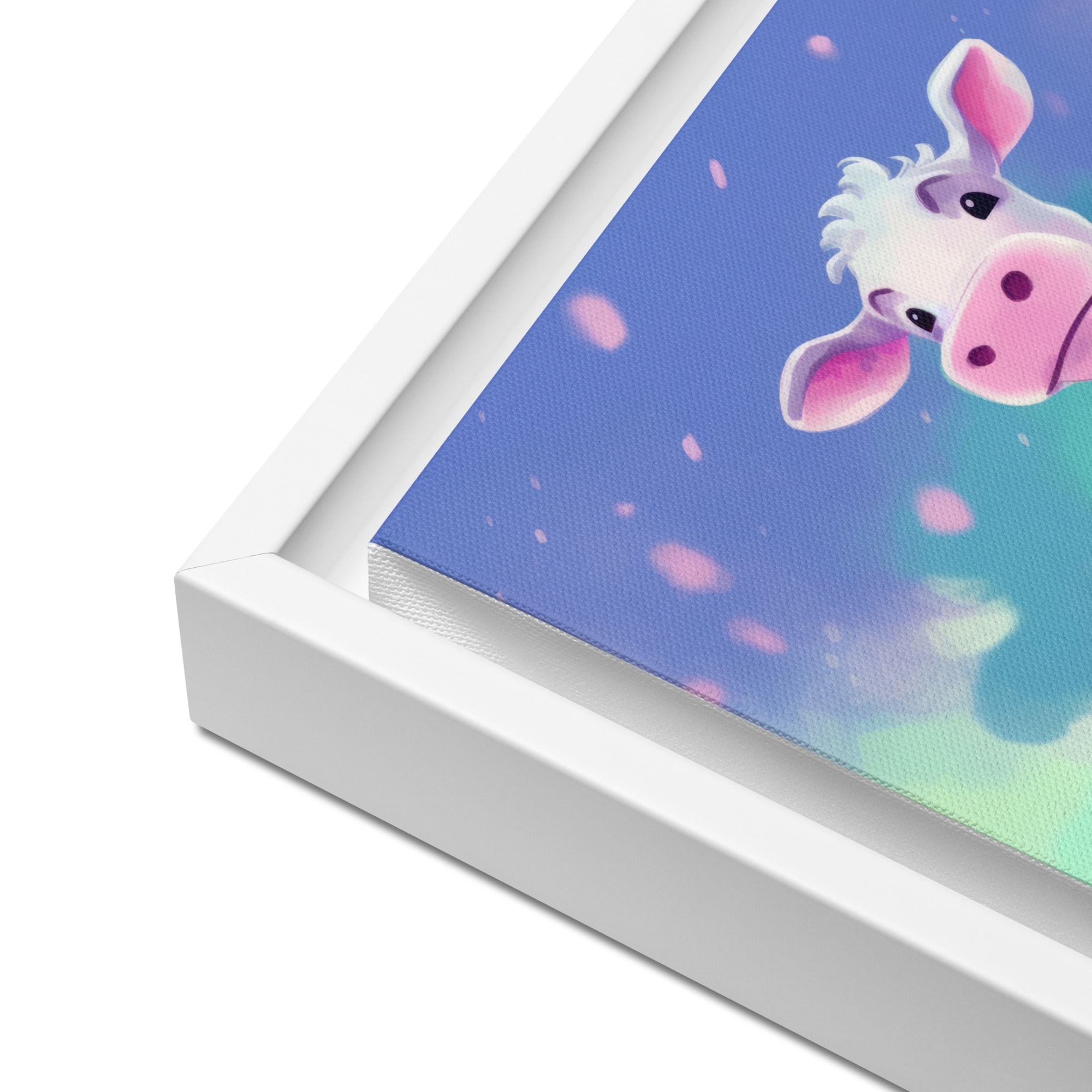 Cow Art Framed Canvas