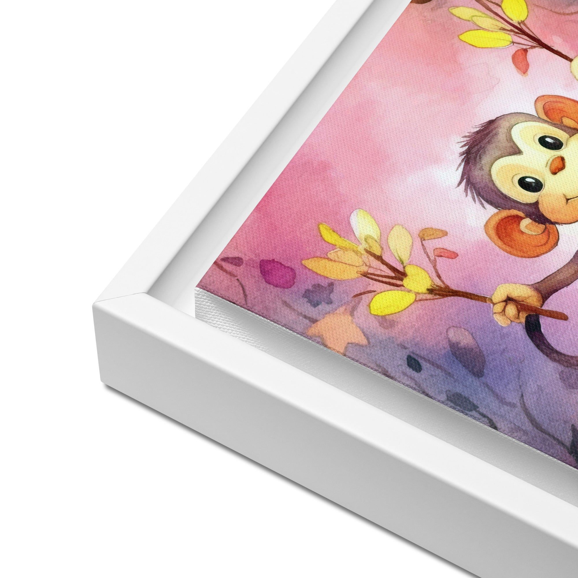 Monkey Art Framed Canvas